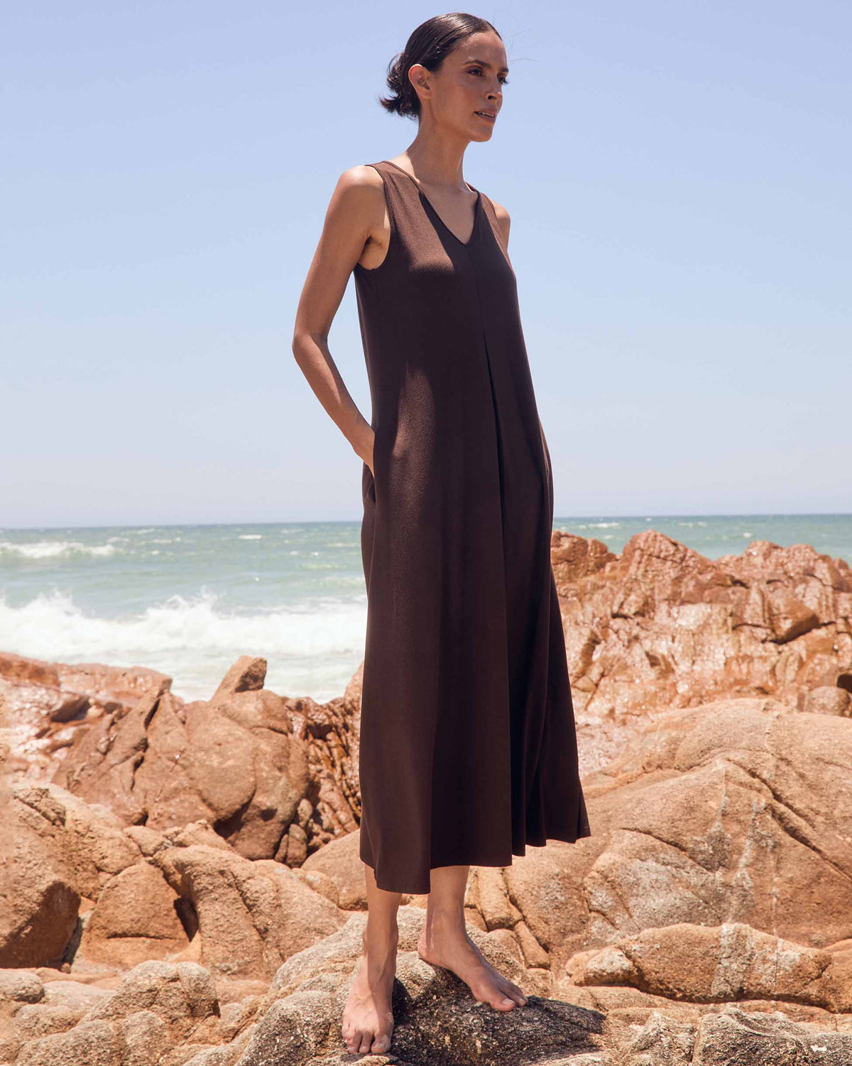 Dione Dress - Coffee Bean