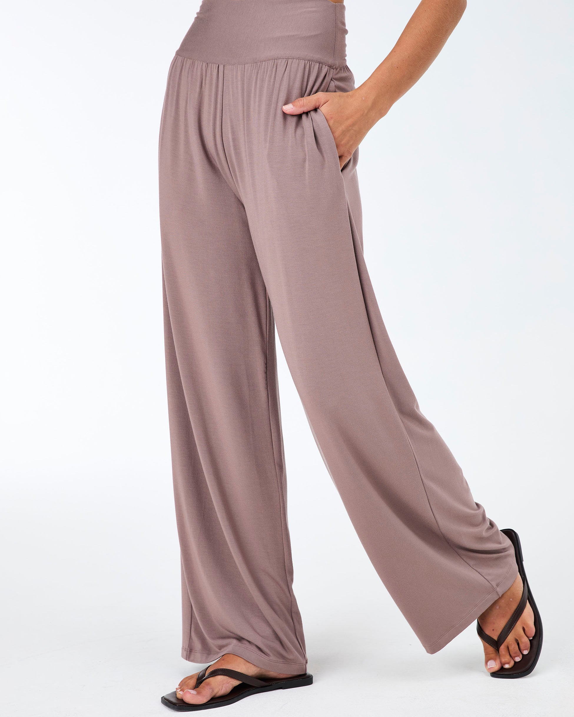 Nomad Modal Wide Leg Pant - Taupe