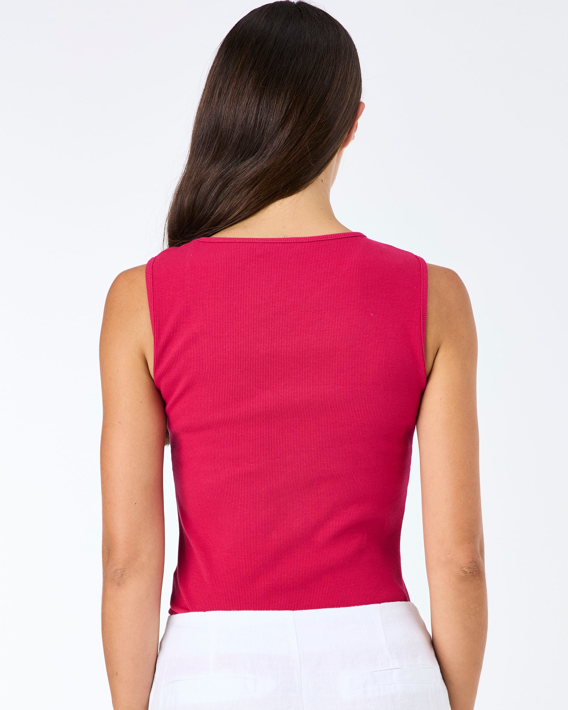 Riva Rib Tank - Cerise