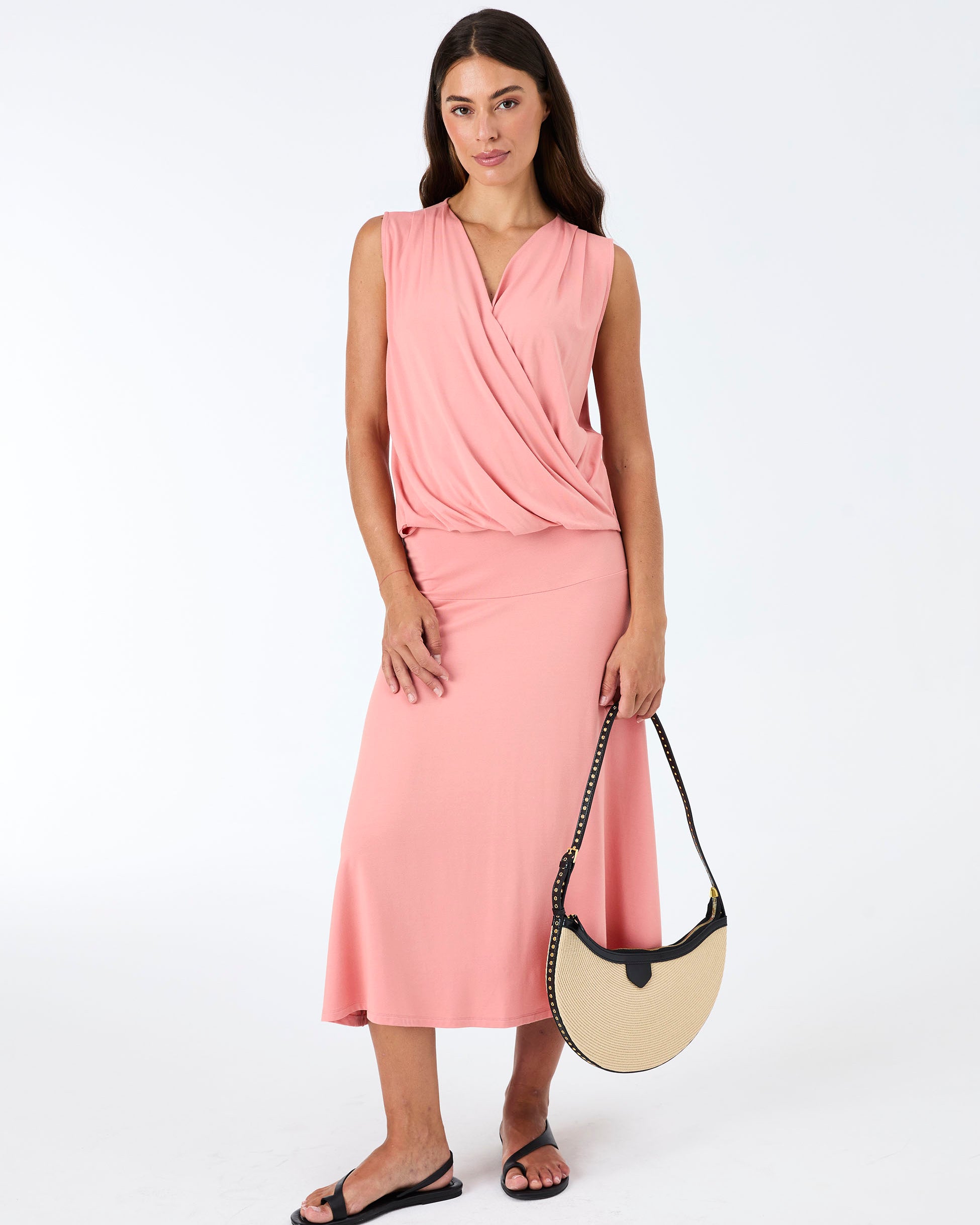 Athena Drape Top - Apricot