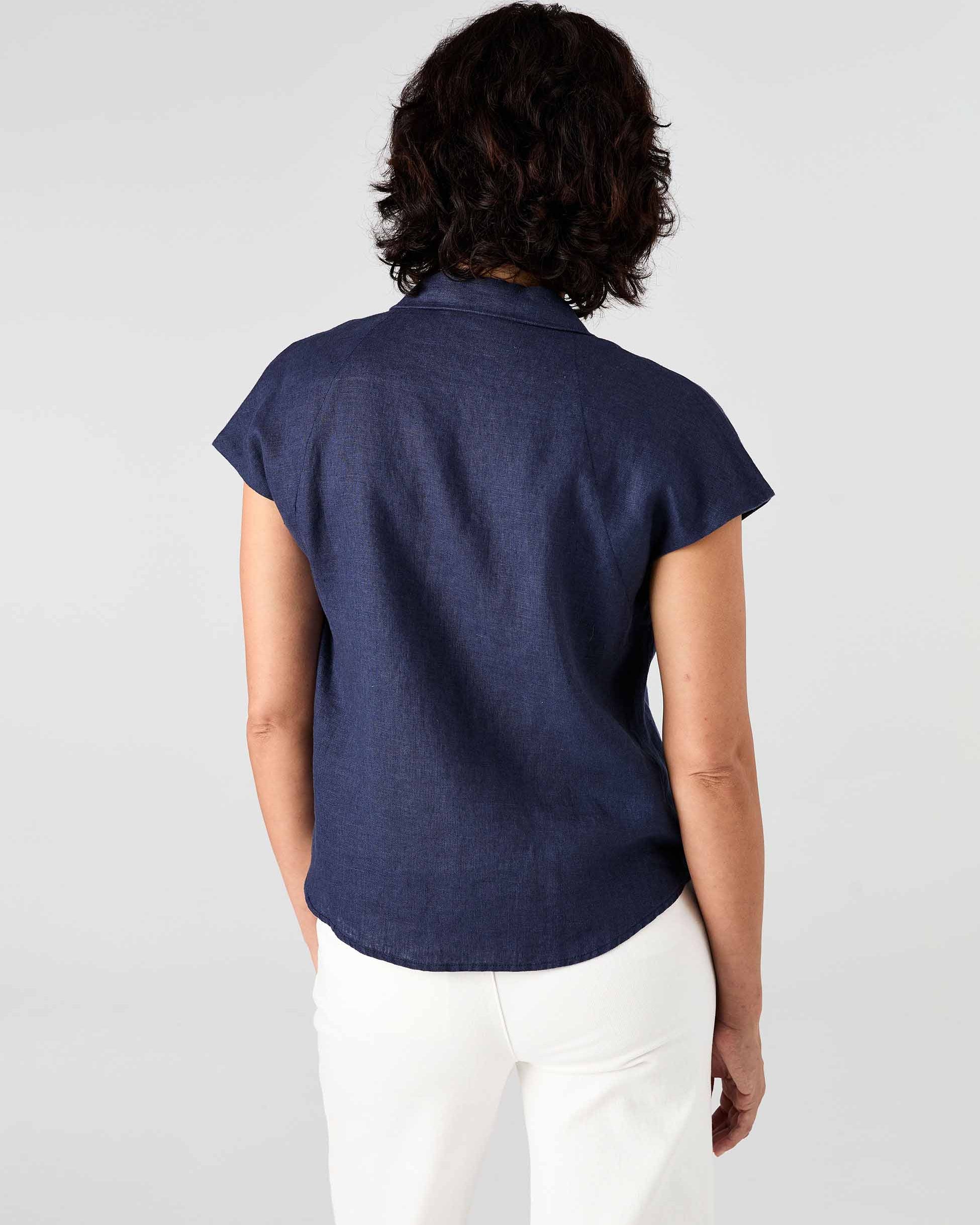 Laurel Linen Shirt - Navy