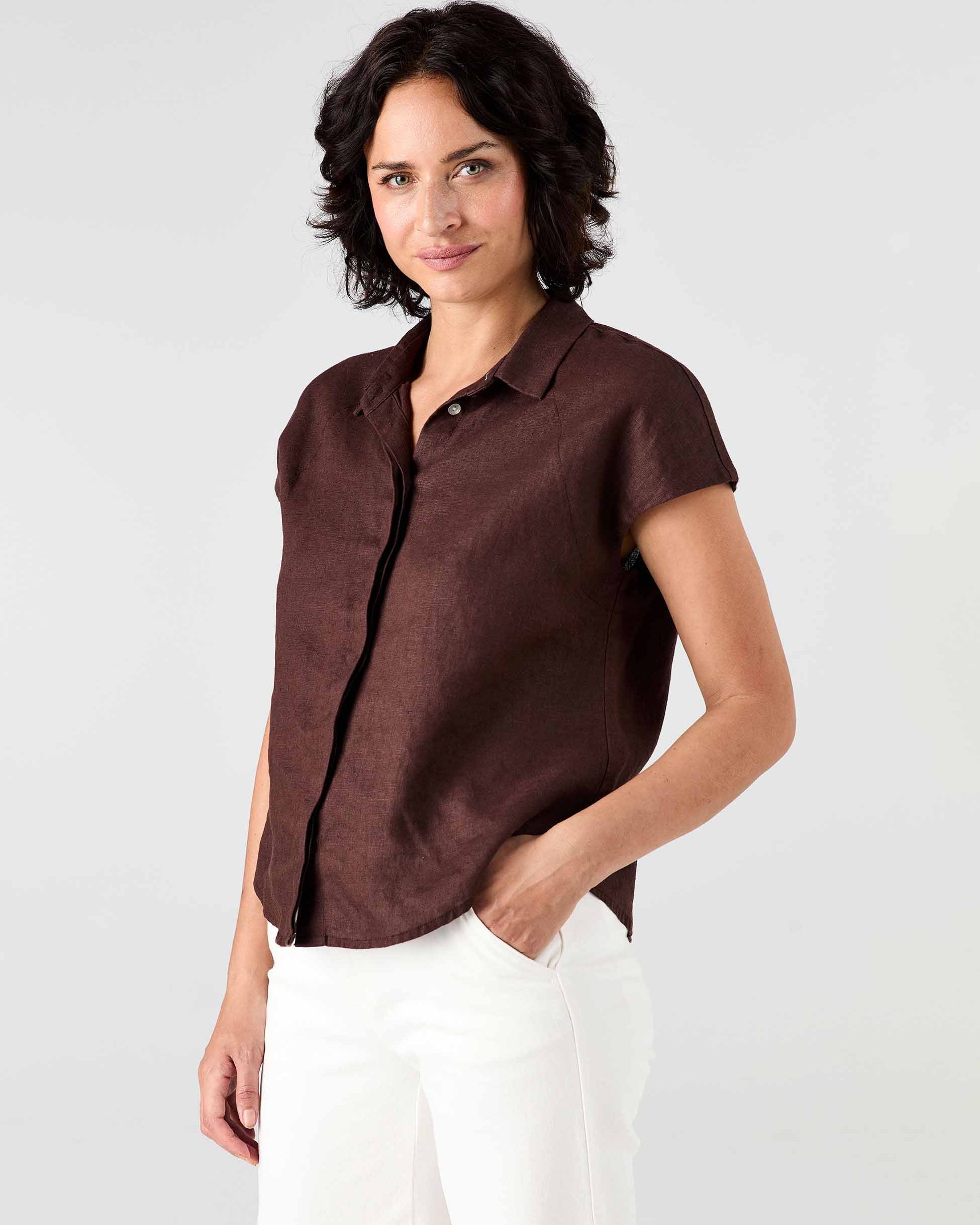 Laurel Linen Shirt - Mocha