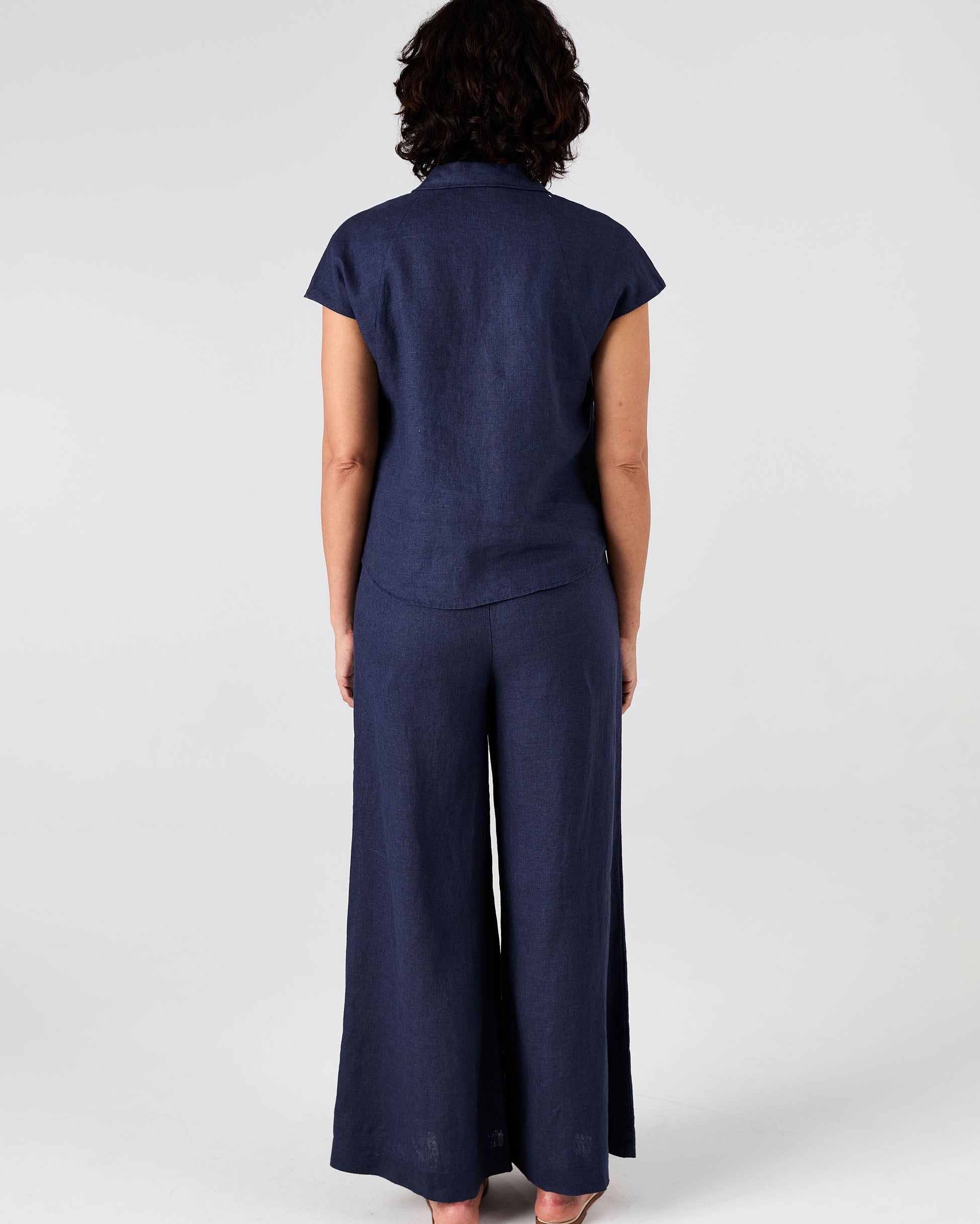 Laurel Linen Shirt - Navy