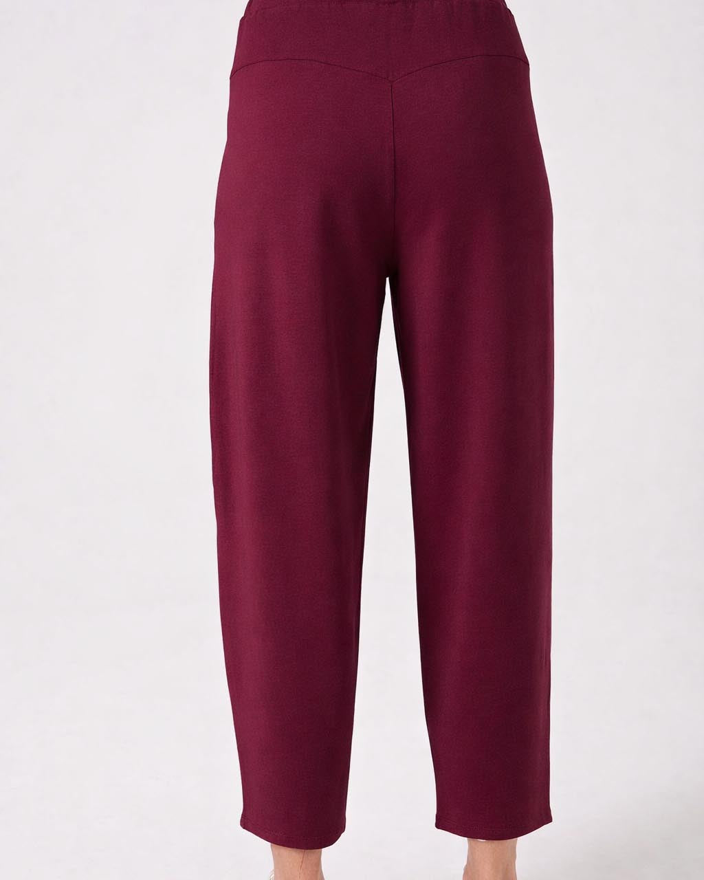 Kyoto Ankle Length French Terry Jogger - Ruby