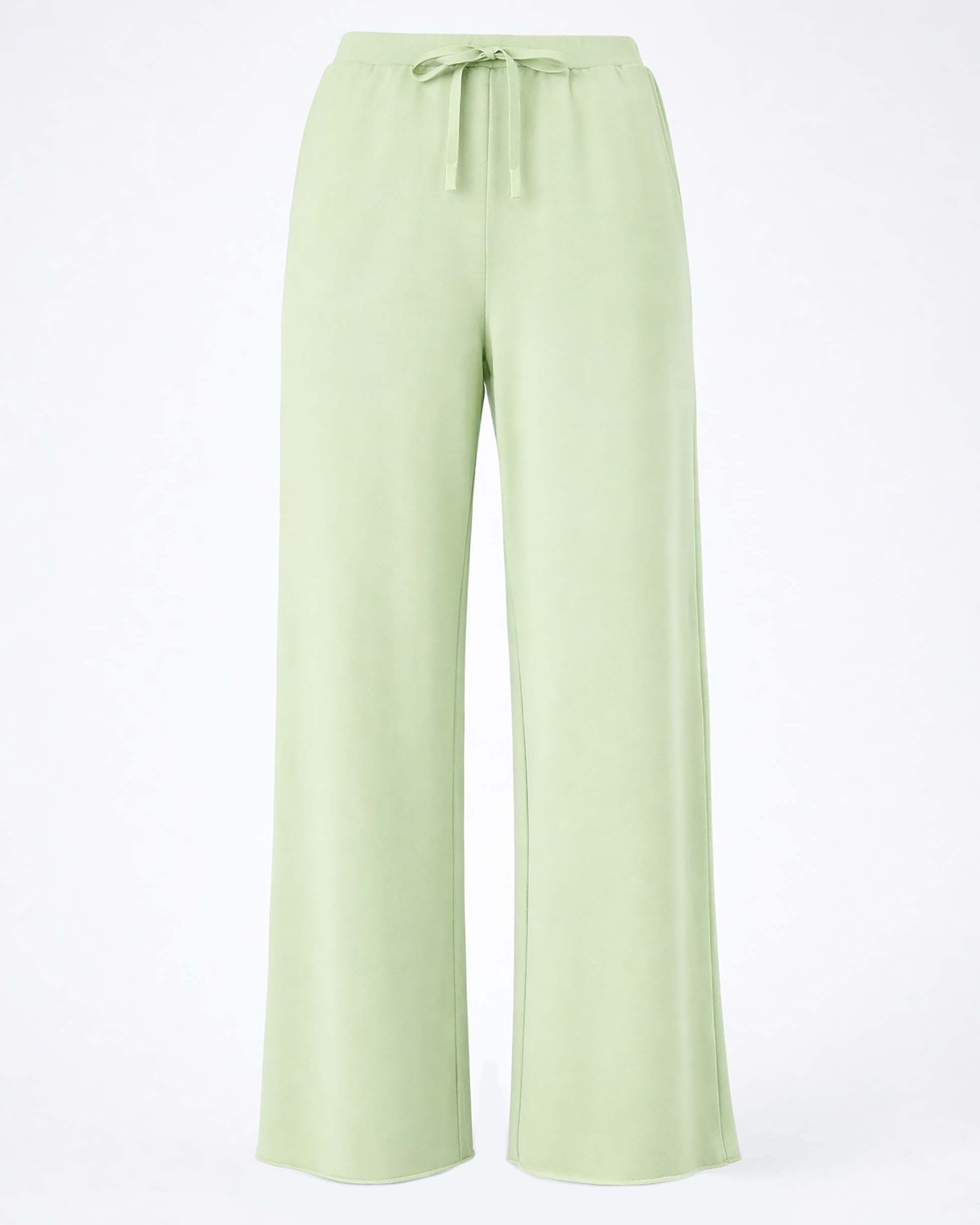 Classic Wide Leg Sweat Pants - Matcha Green
