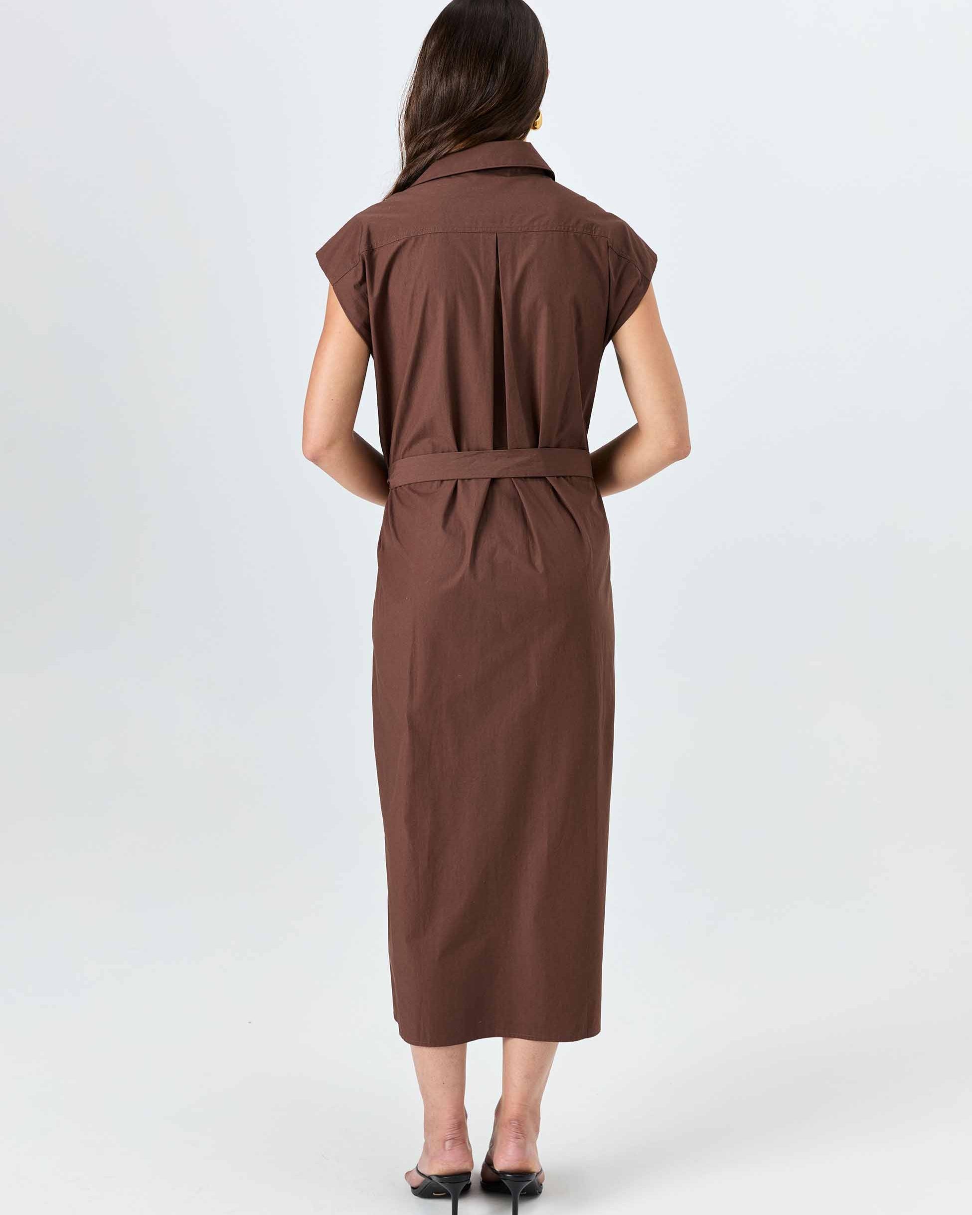 Poplin Shirt Dress - Mocha