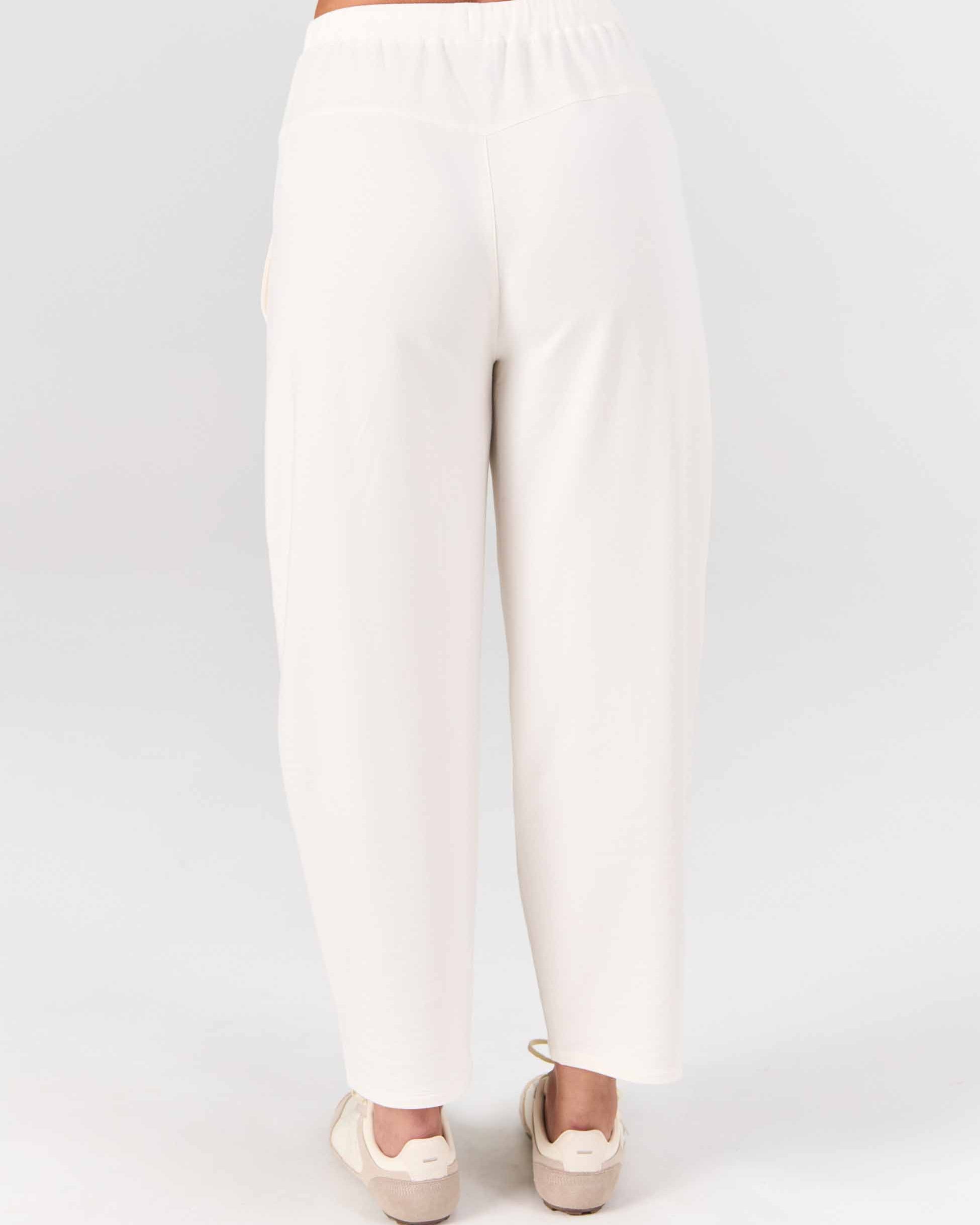 Kyoto Ankle Length French Terry Jogger - Soft White
