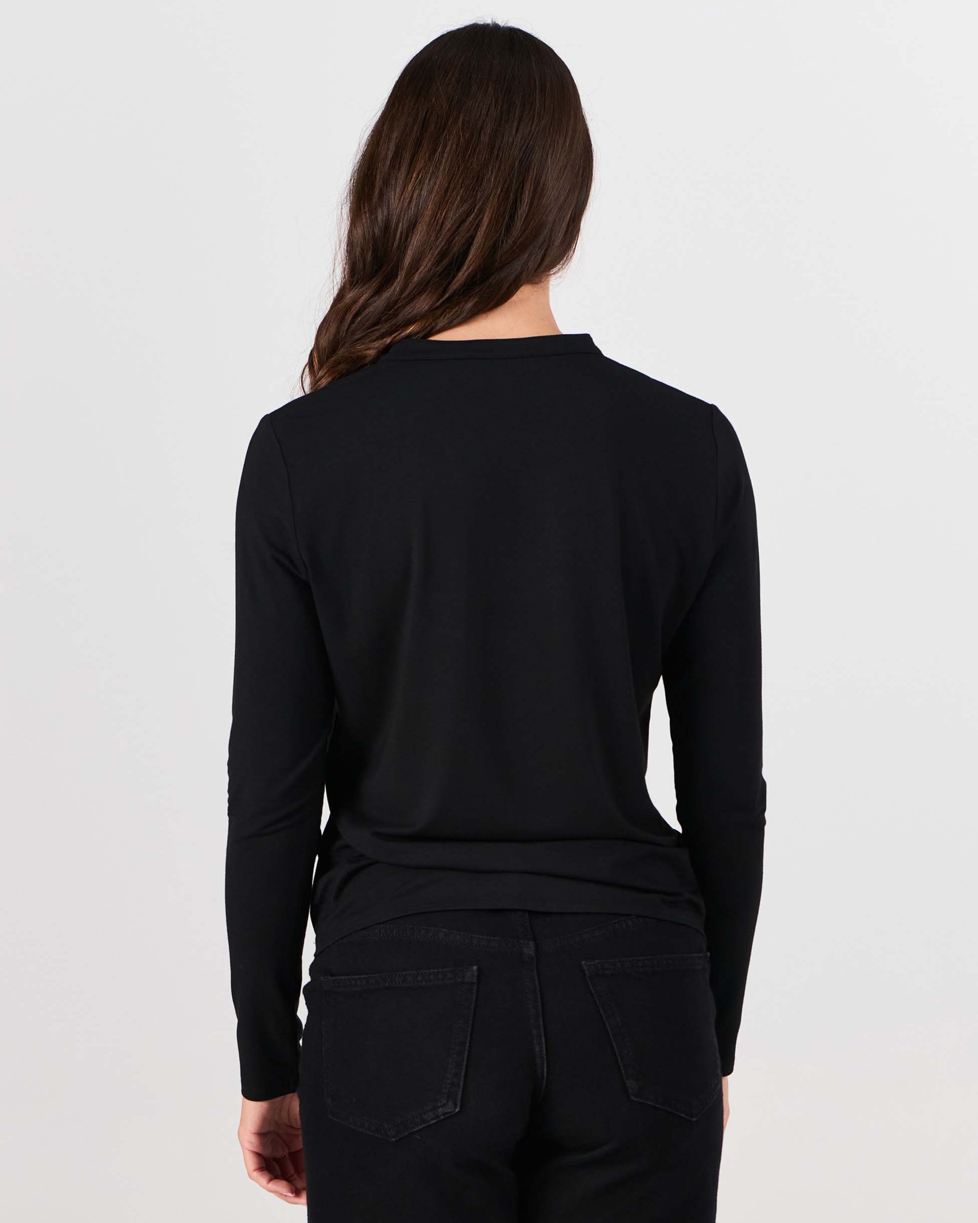 Nero Long Sleeve Top - Black