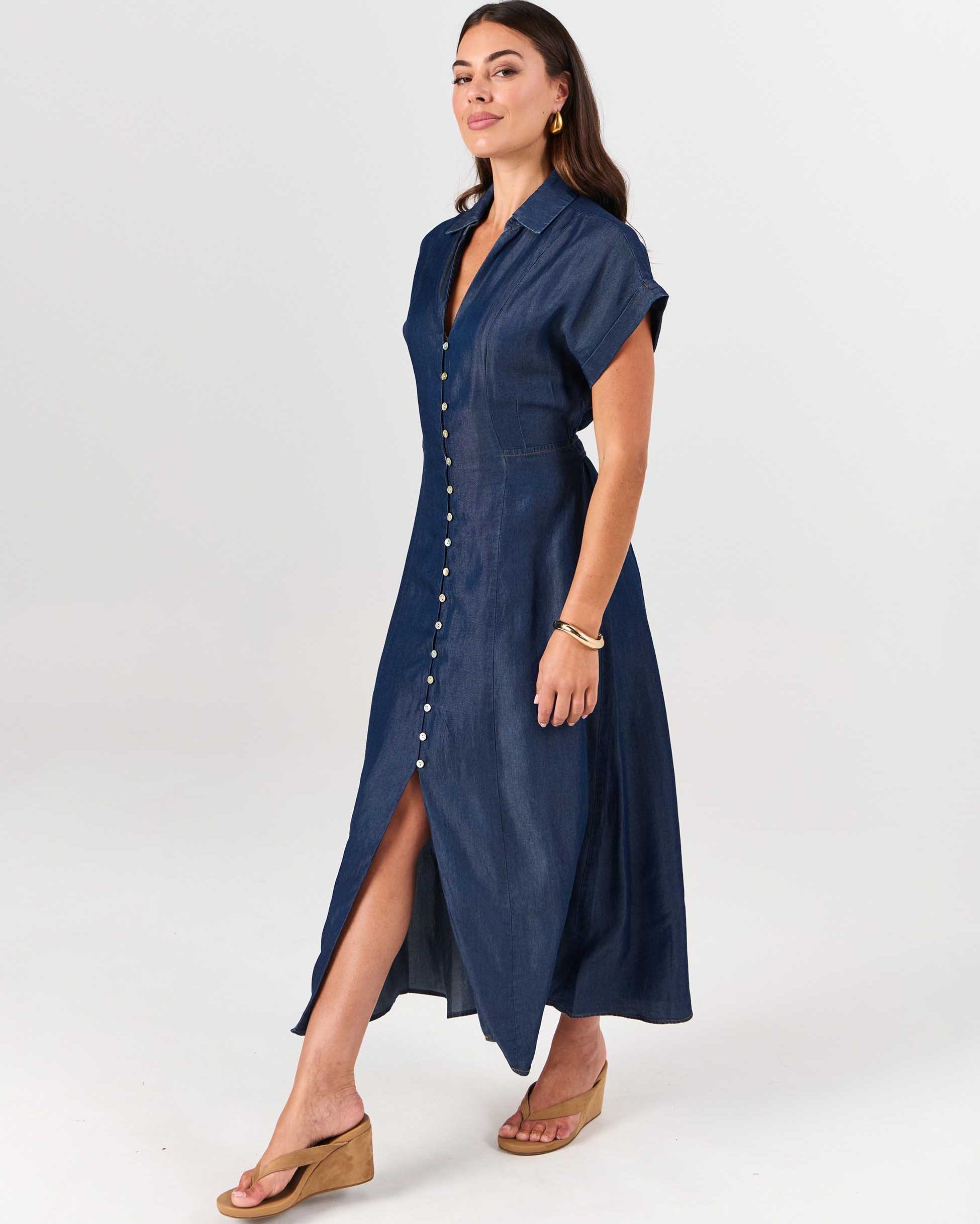 Capri Denim Tencel Dress - Dark Denim