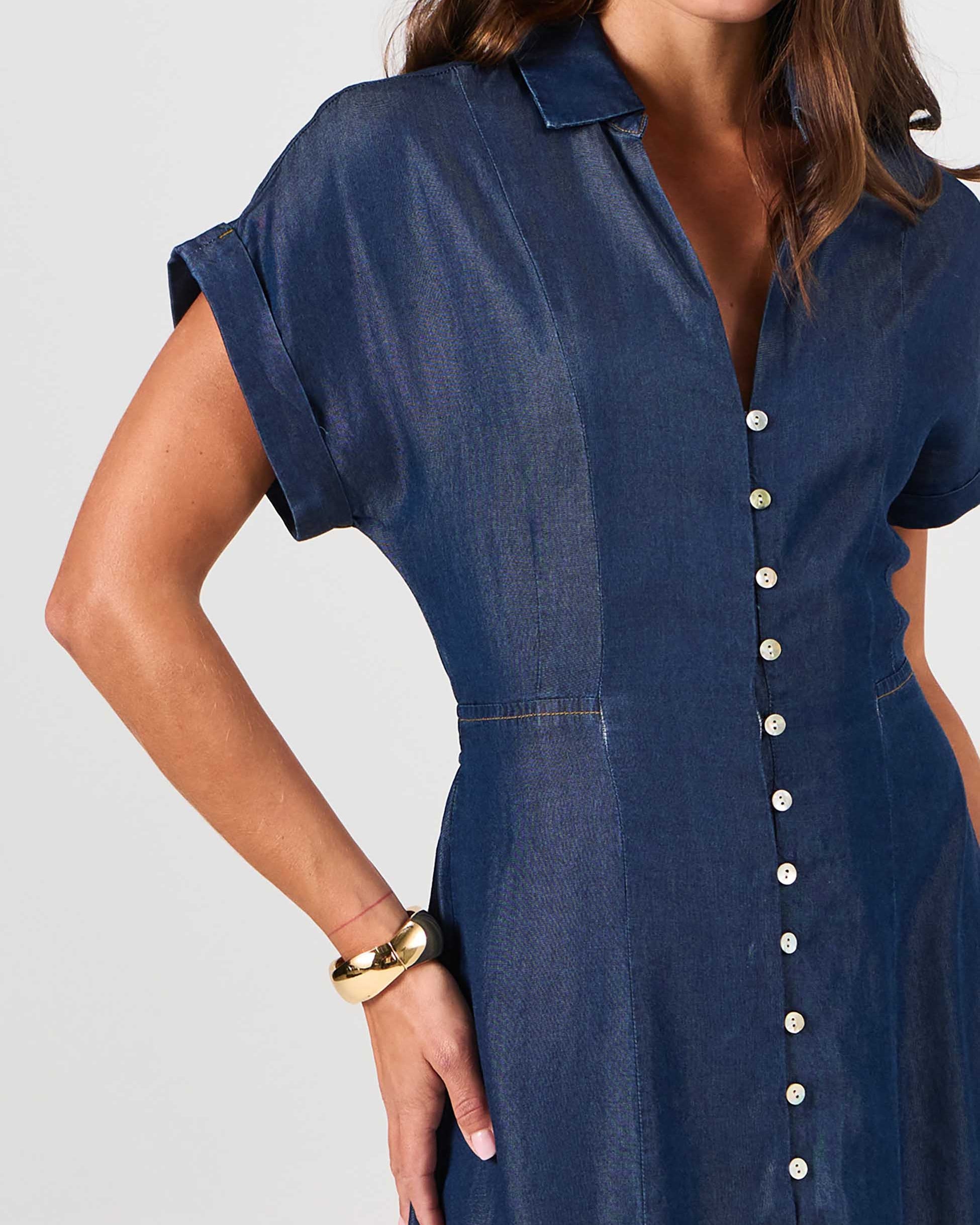 Capri Denim Tencel Dress - Dark Denim