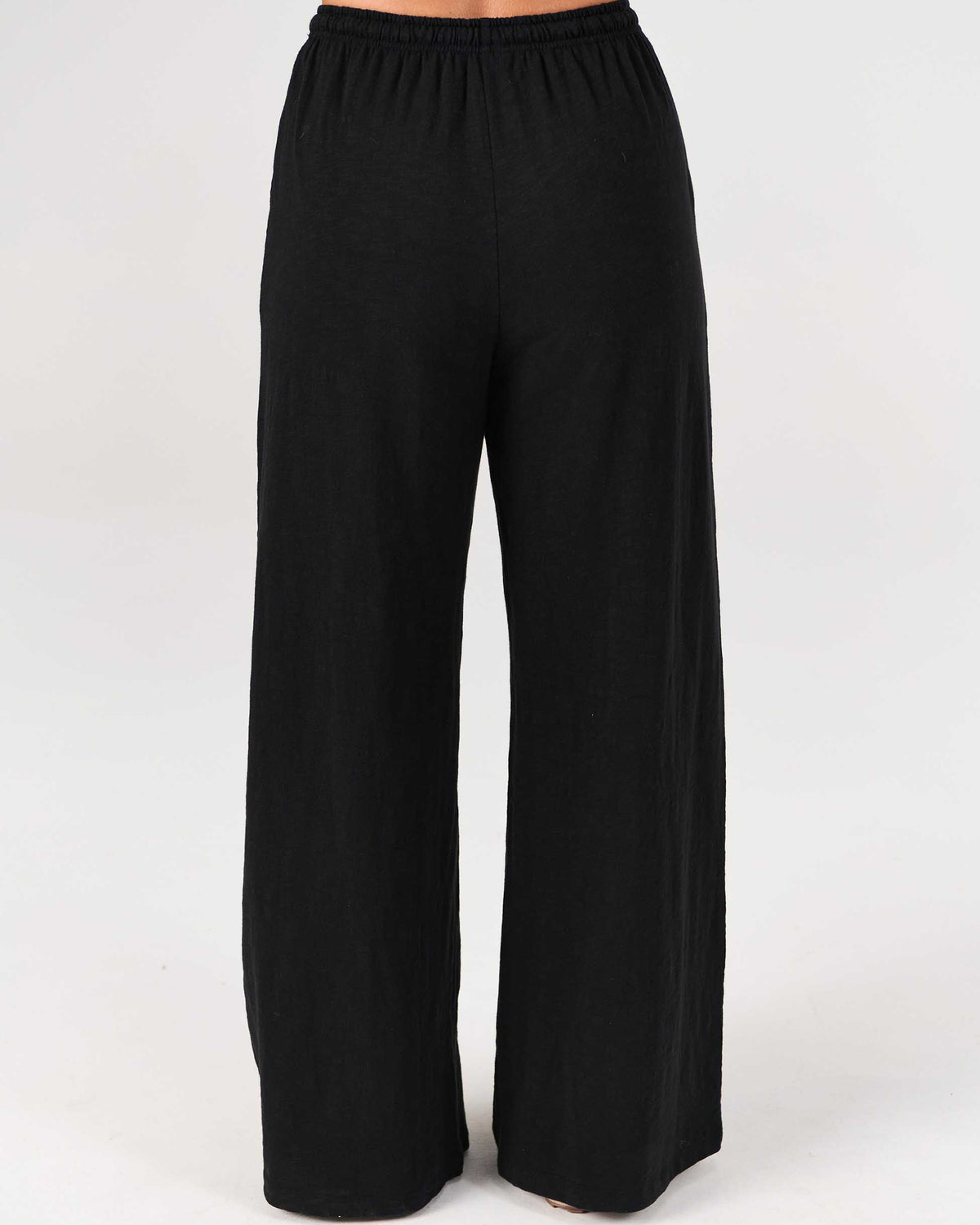 Textured Slub Lounge Pant - Black