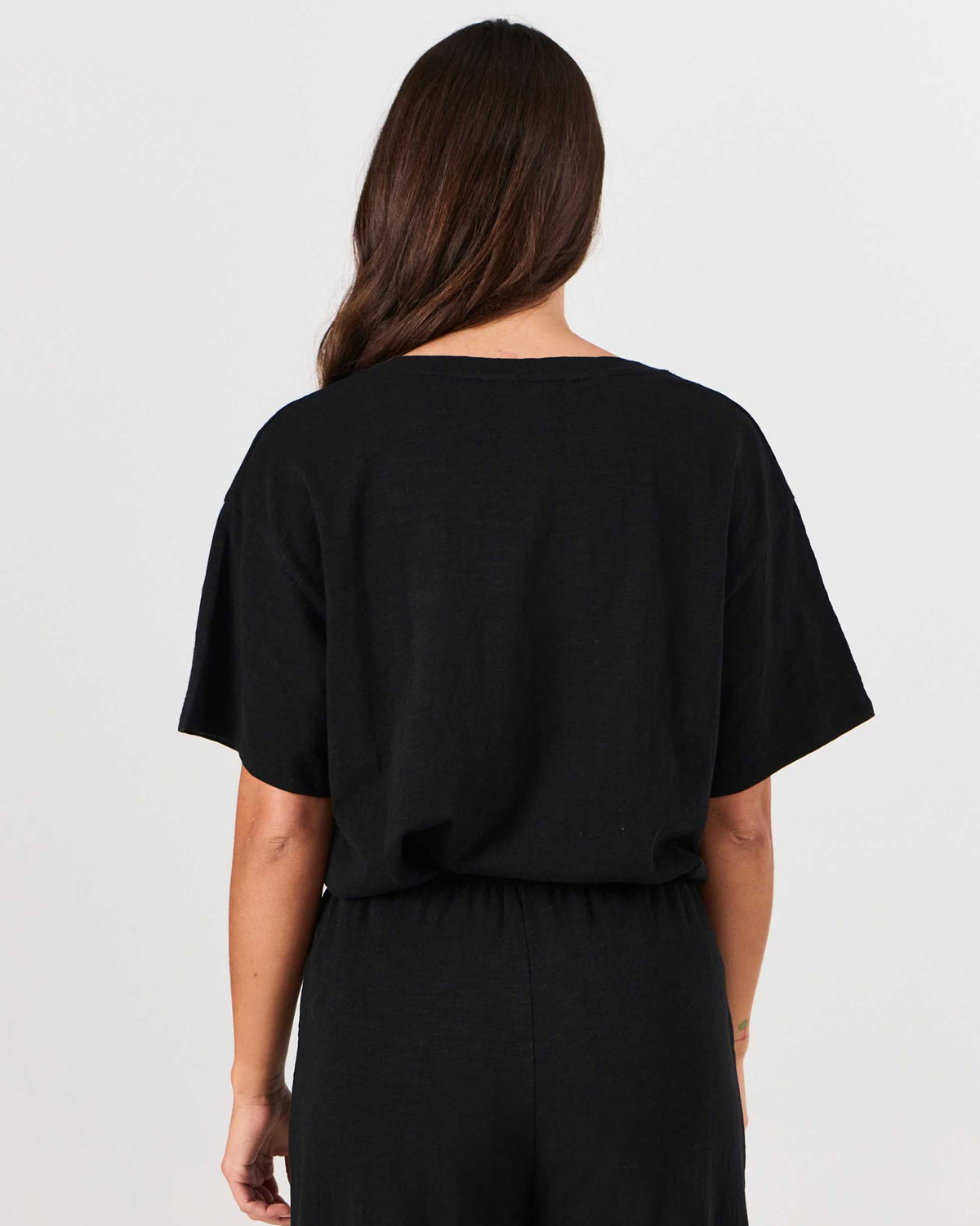 Textured Slub Eden Tee - Black