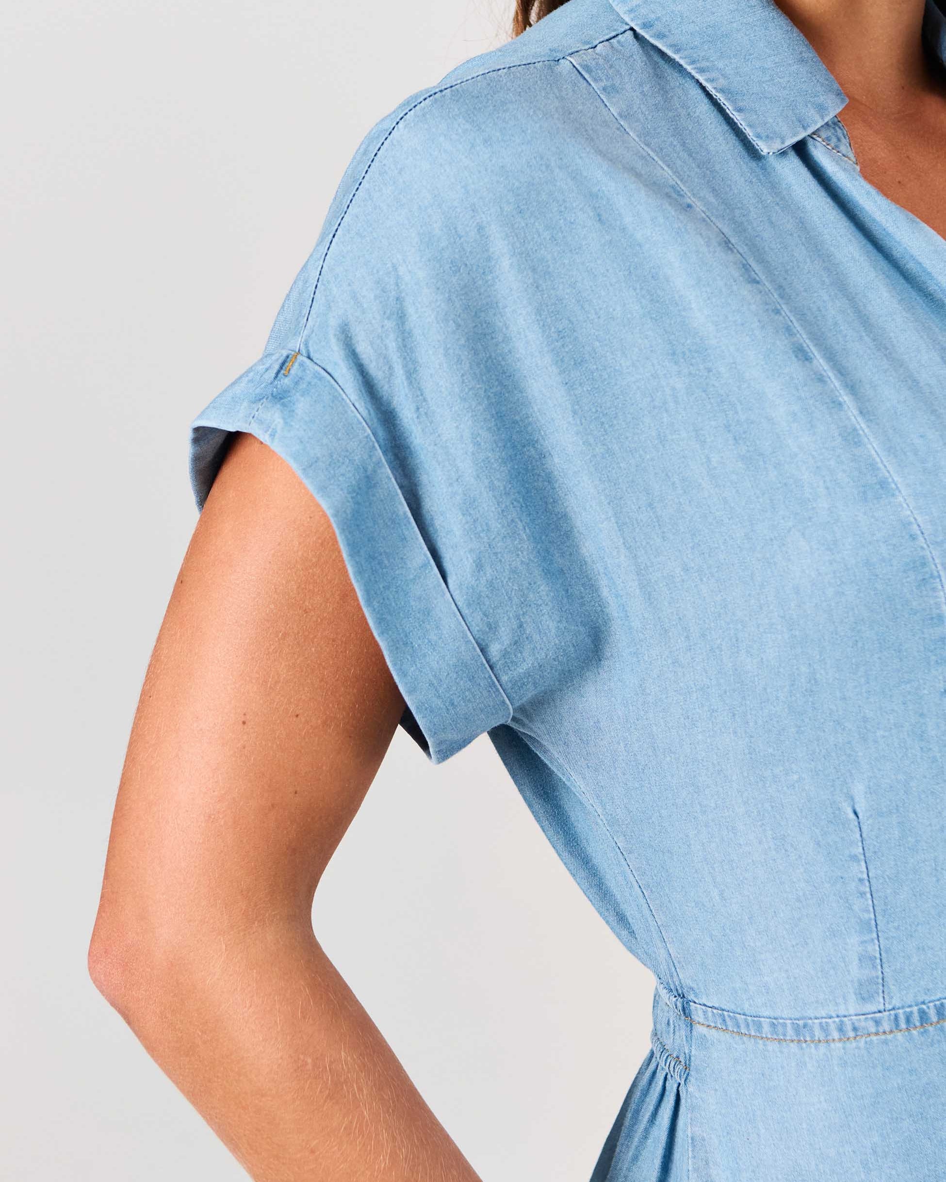 Capri Denim Tencel Dress - Light Denim