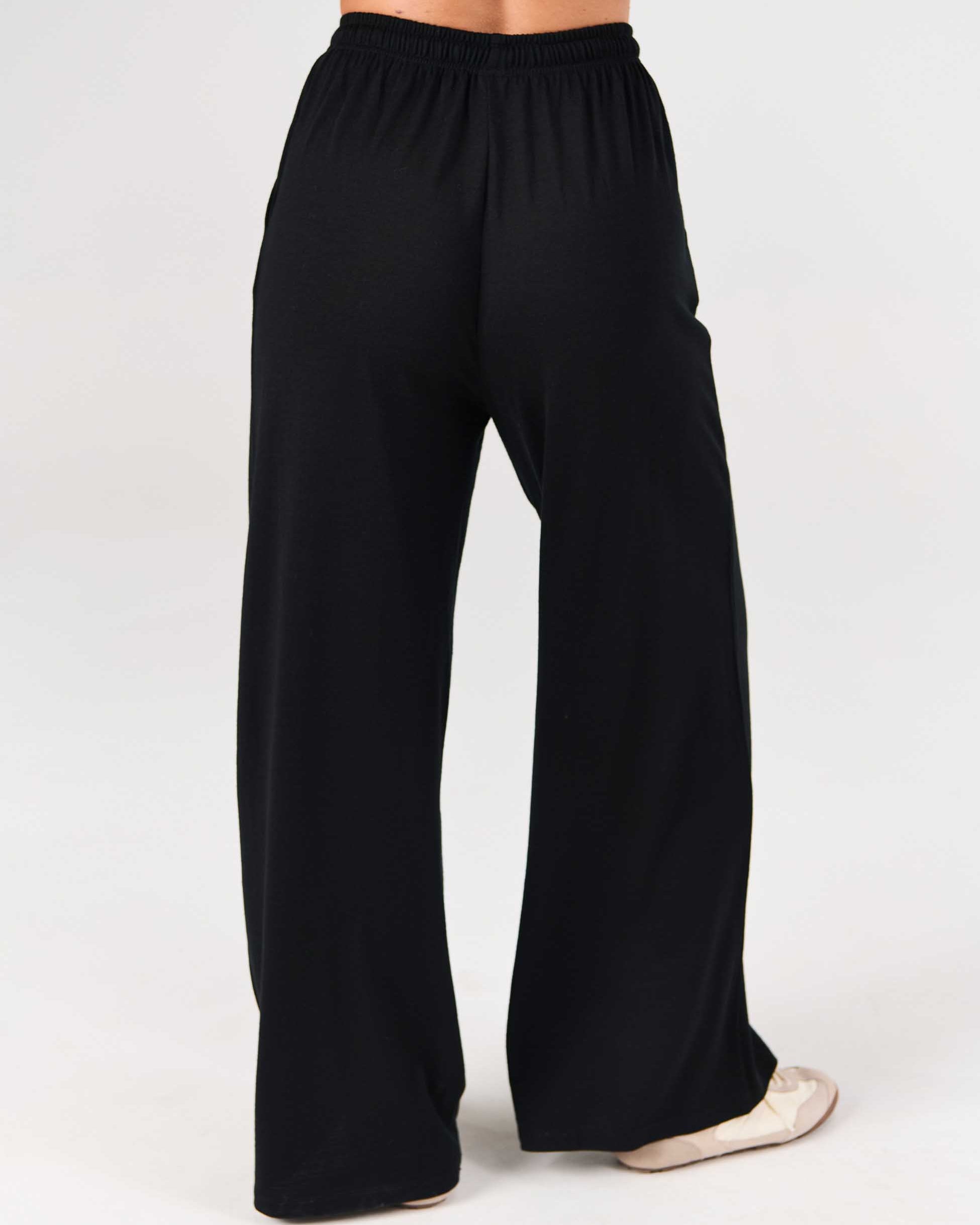 Merino Wool Lounge Pant - Black