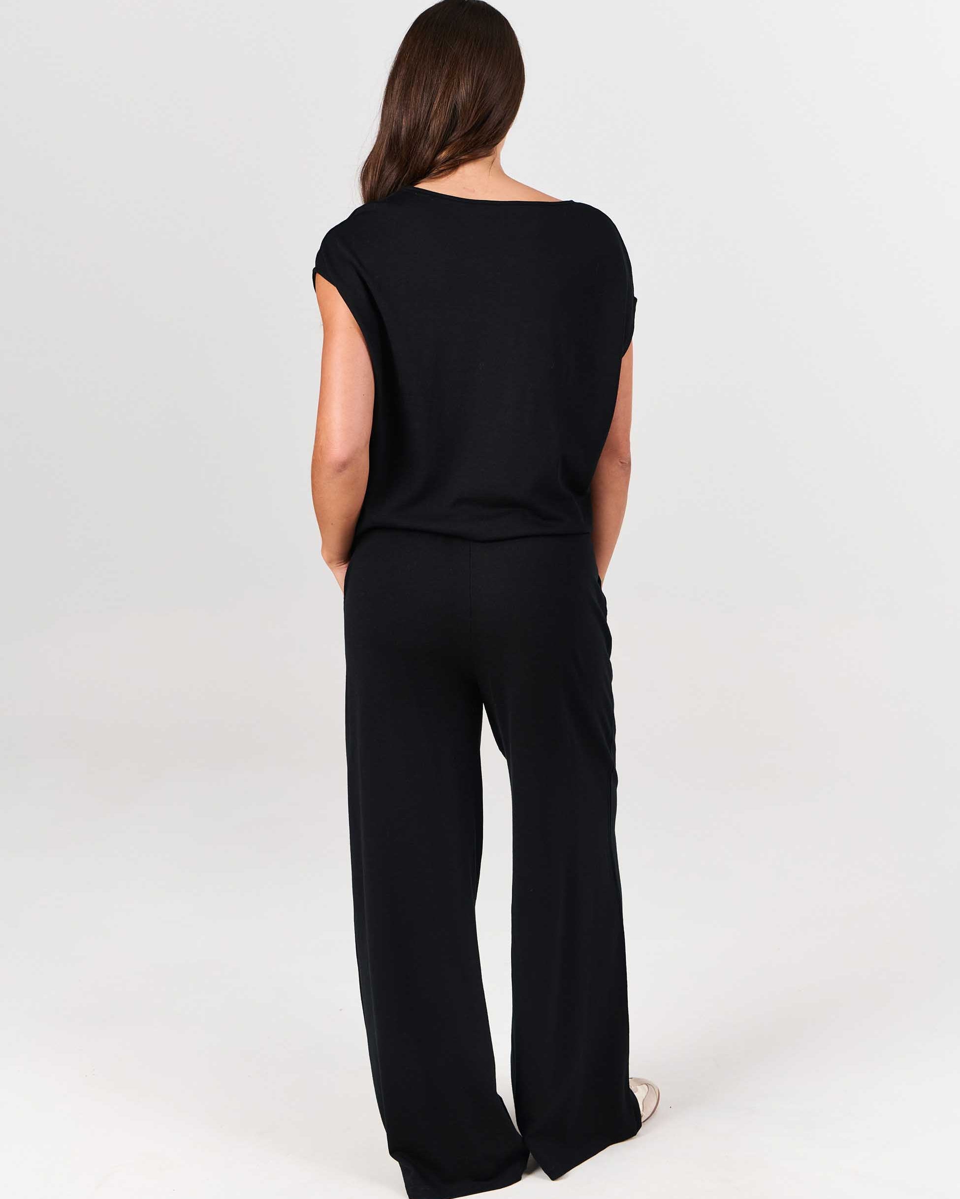 Merino Wool Lounge Pant - Black