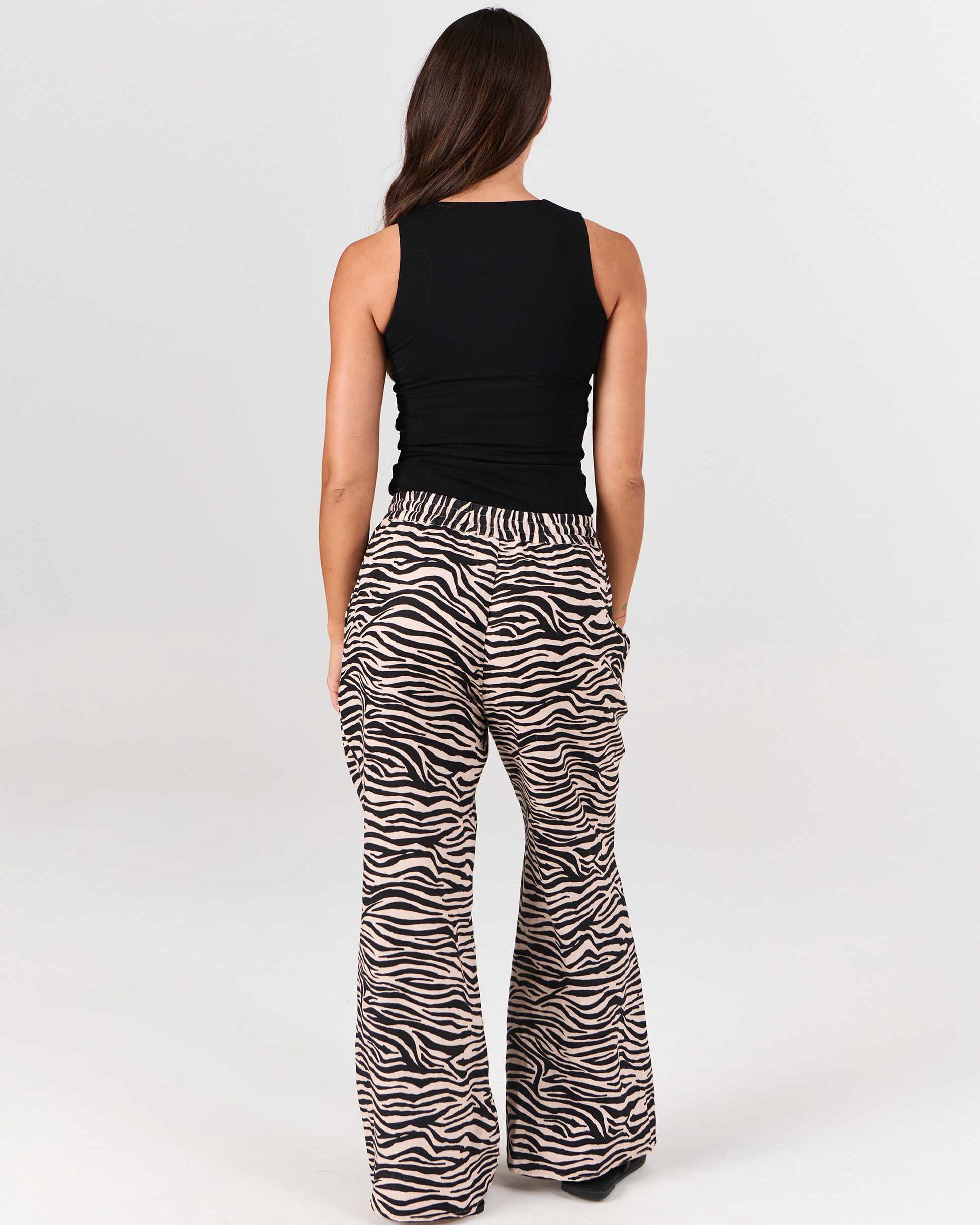 Sasha Linen Pants - Zebra