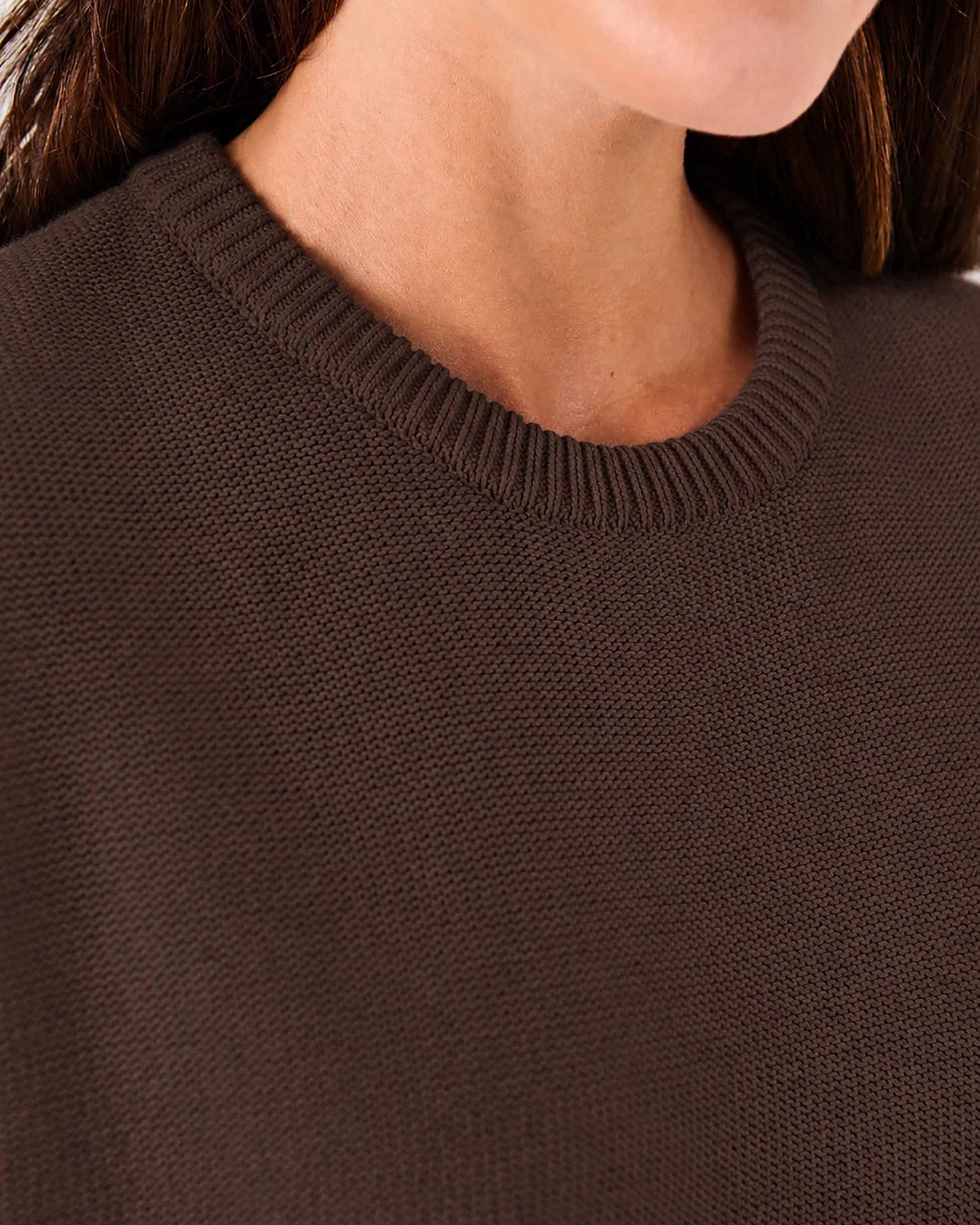 Lee Cotton Knit Vest- Coffee Bean