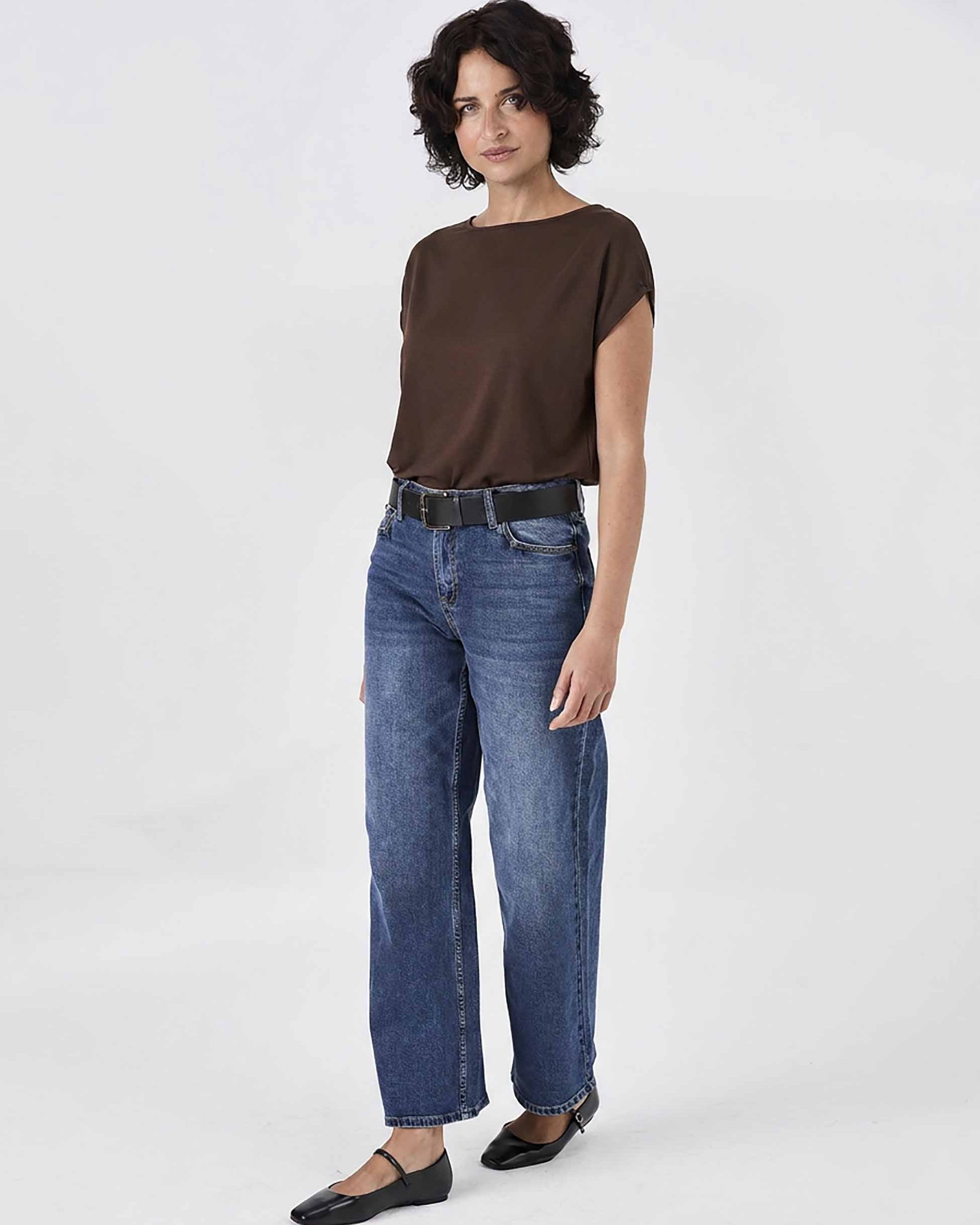Modal Luxe Layer Tee - Coffee Bean