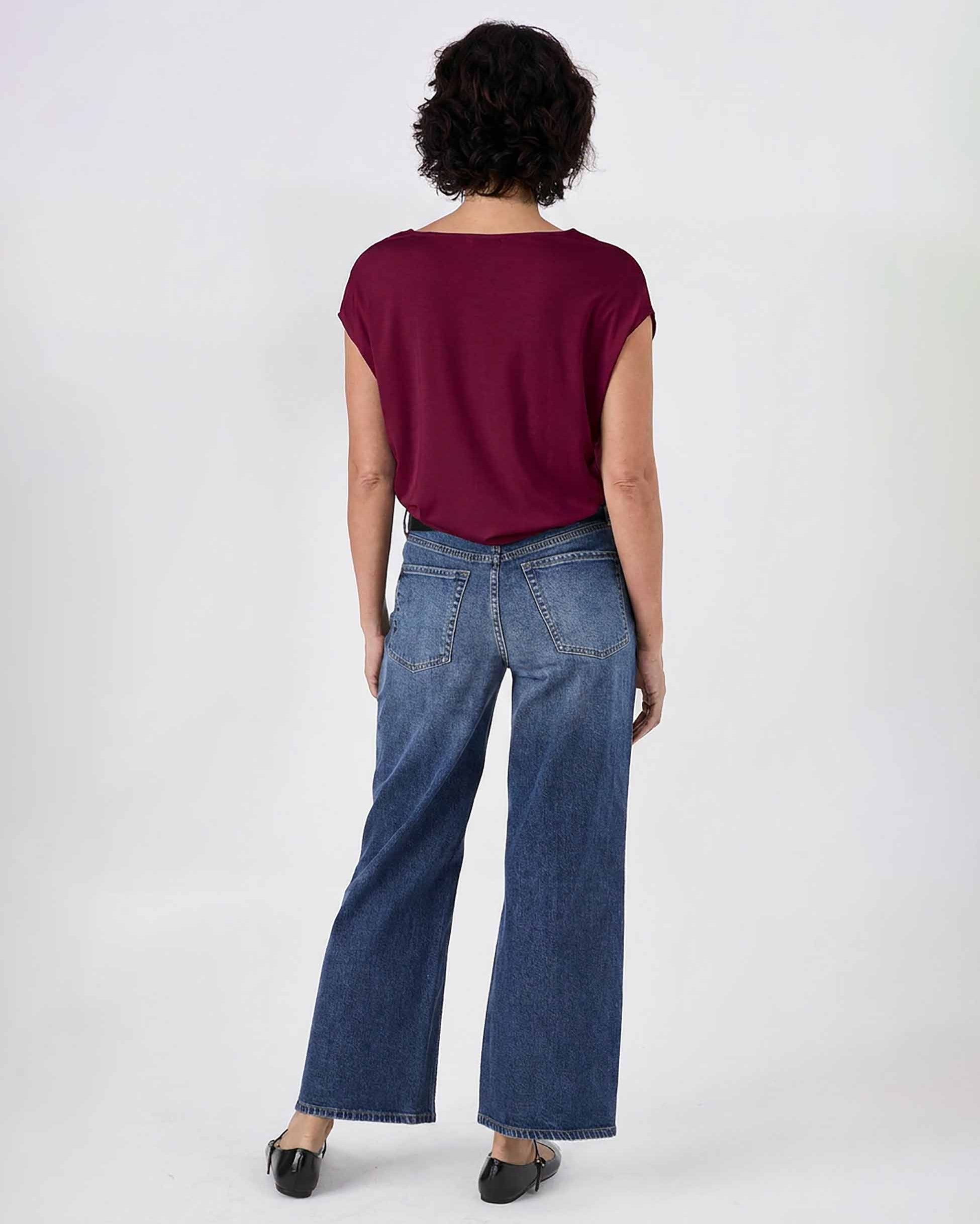 Modal Luxe Layer Tee - Sangria