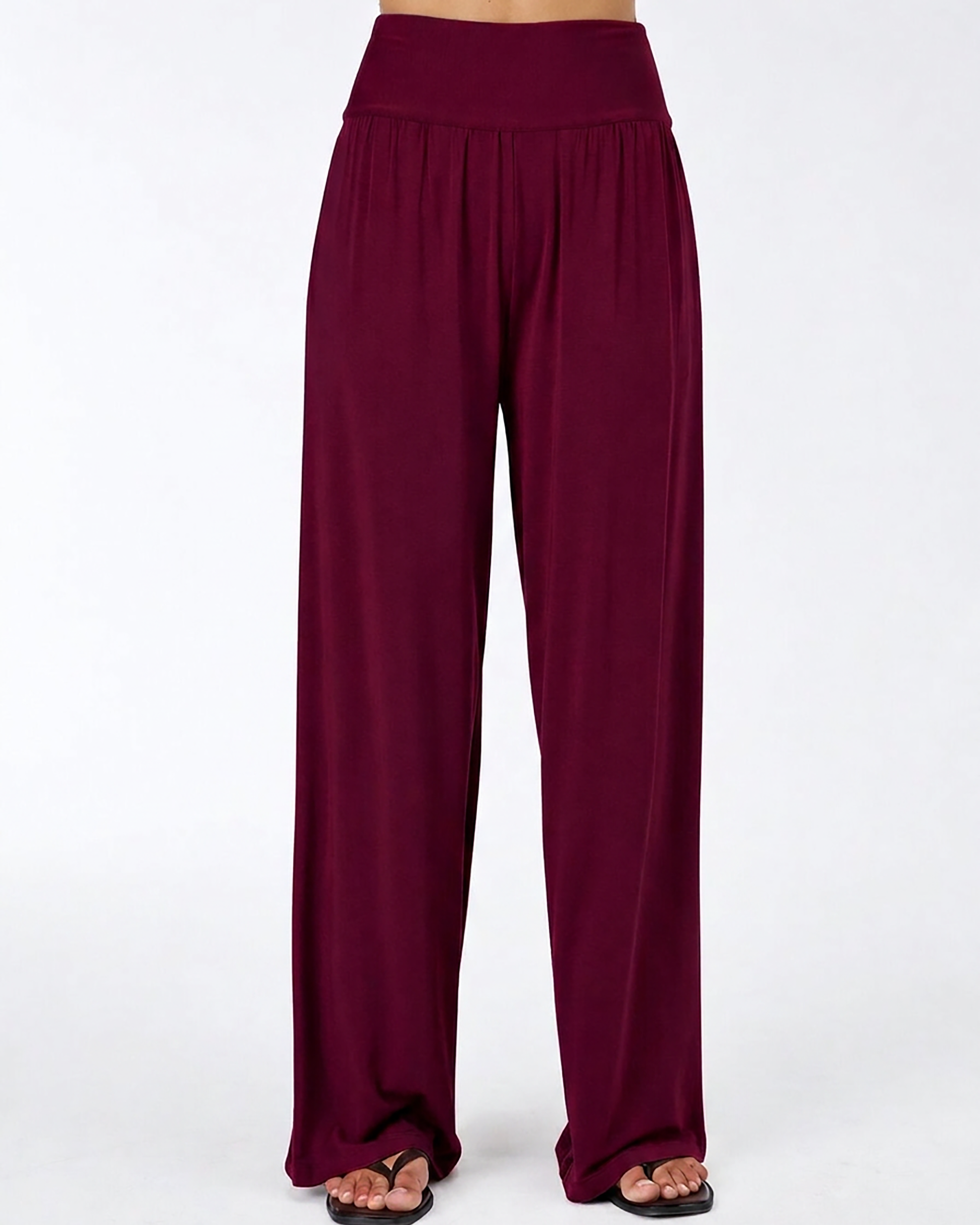 Nomad Modal Wide Leg Pant - Sangria