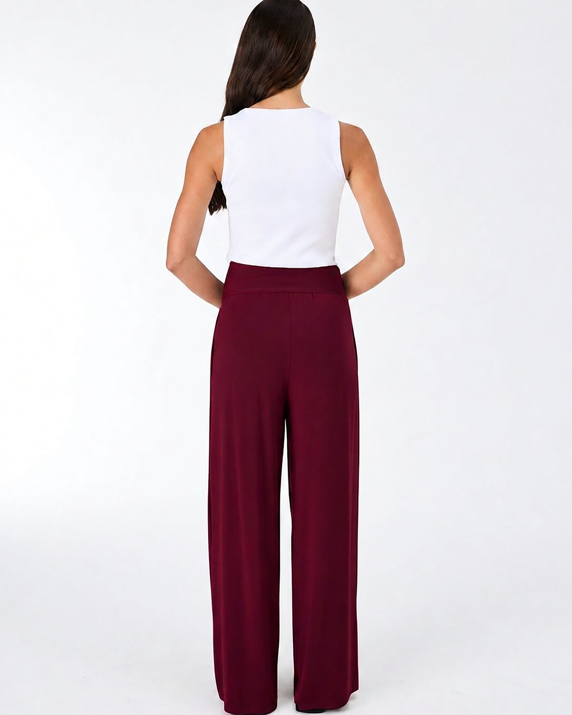 Nomad Modal Wide Leg Pant - Sangria
