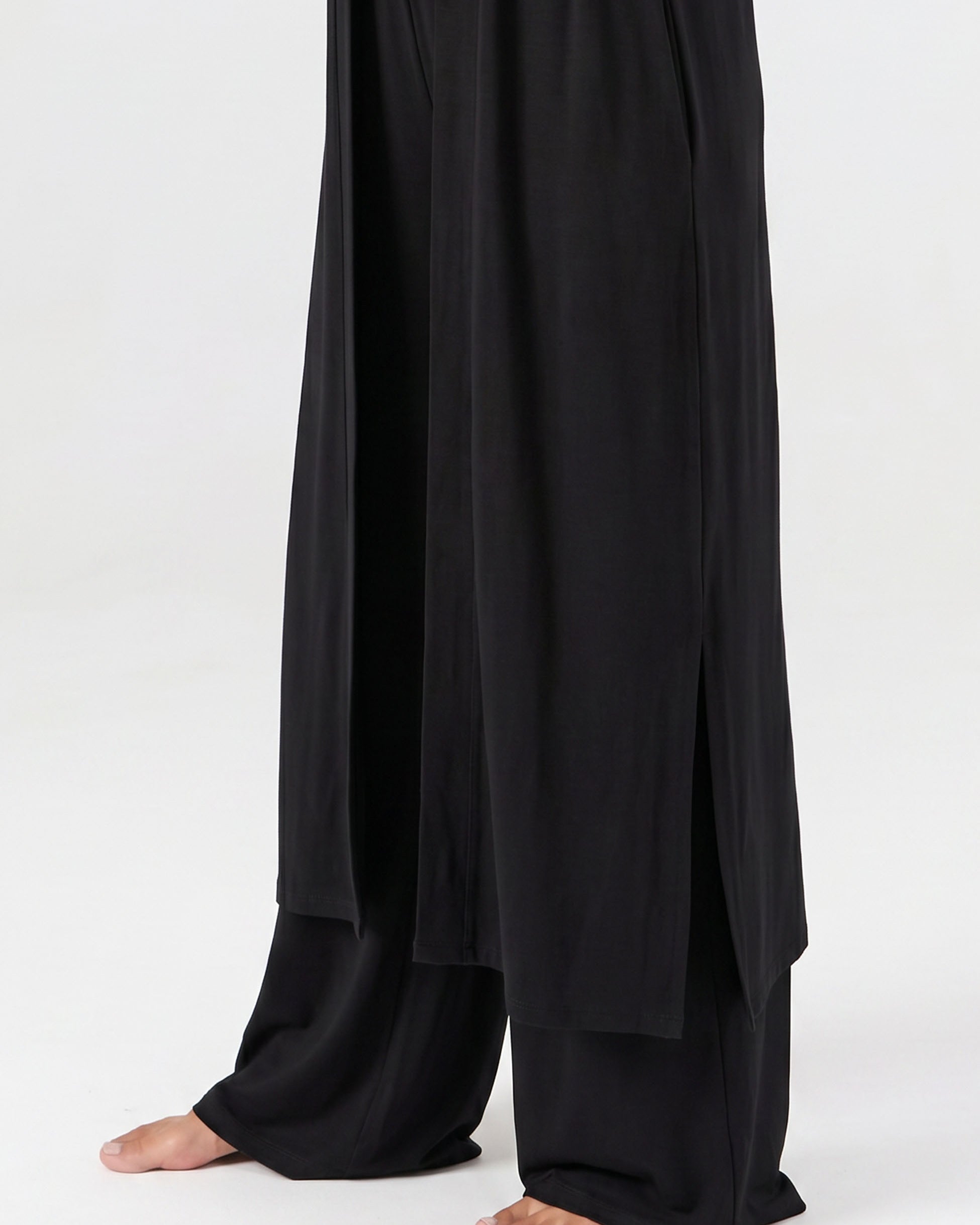 Modal Longline Cardigan - Black