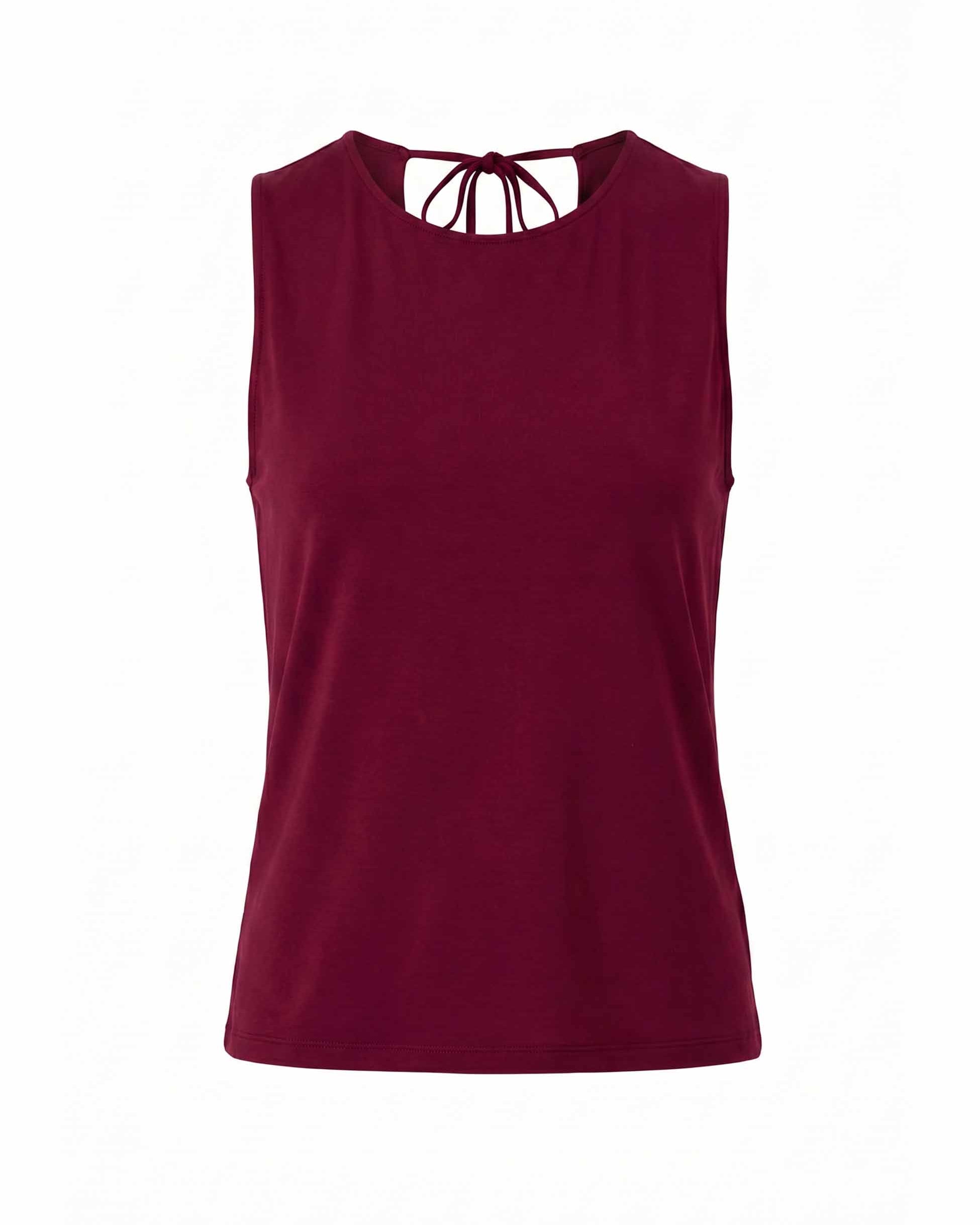 Cowl Back Top - Sangria