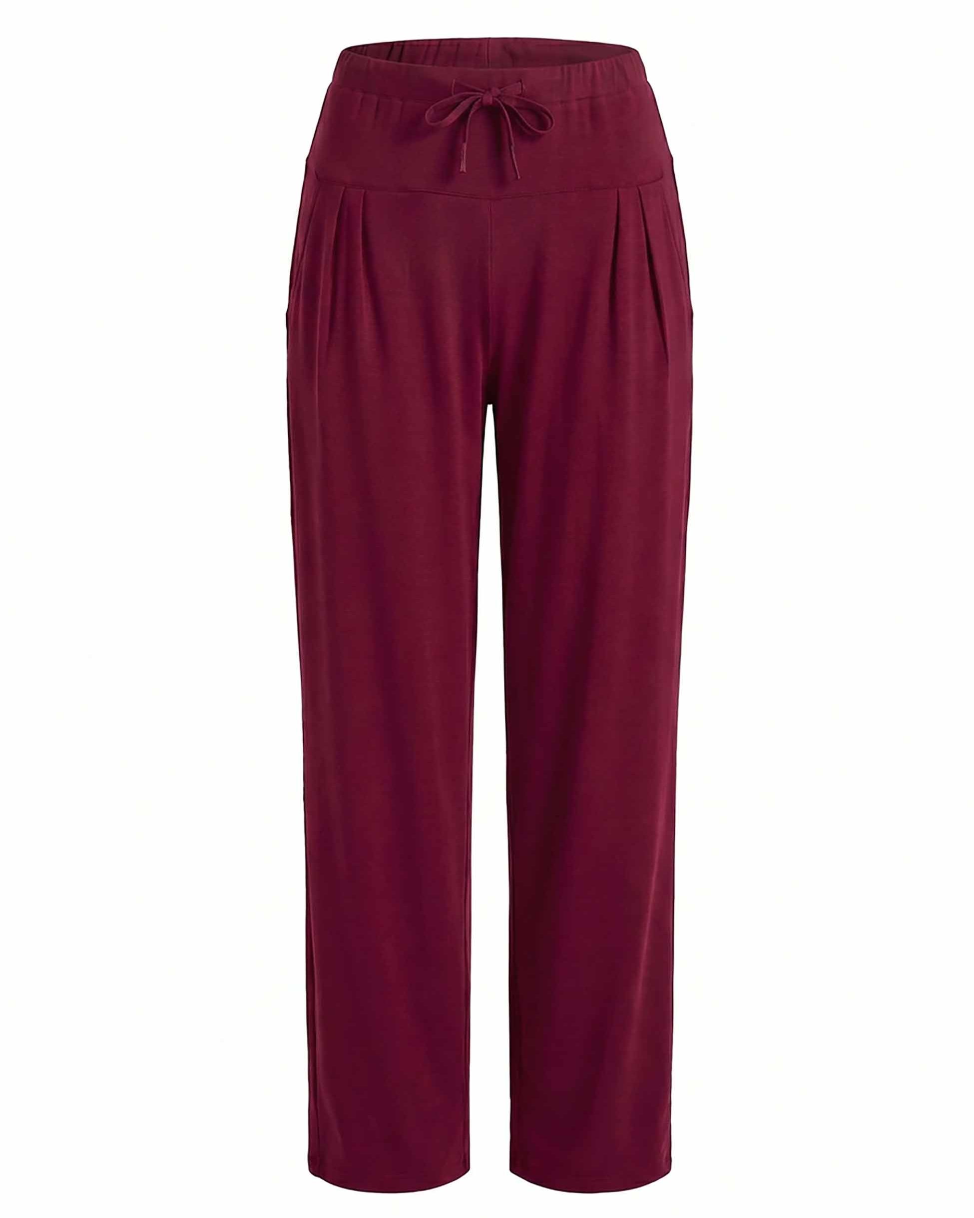 Kyoto Ankle Length French Terry Jogger - Sangria