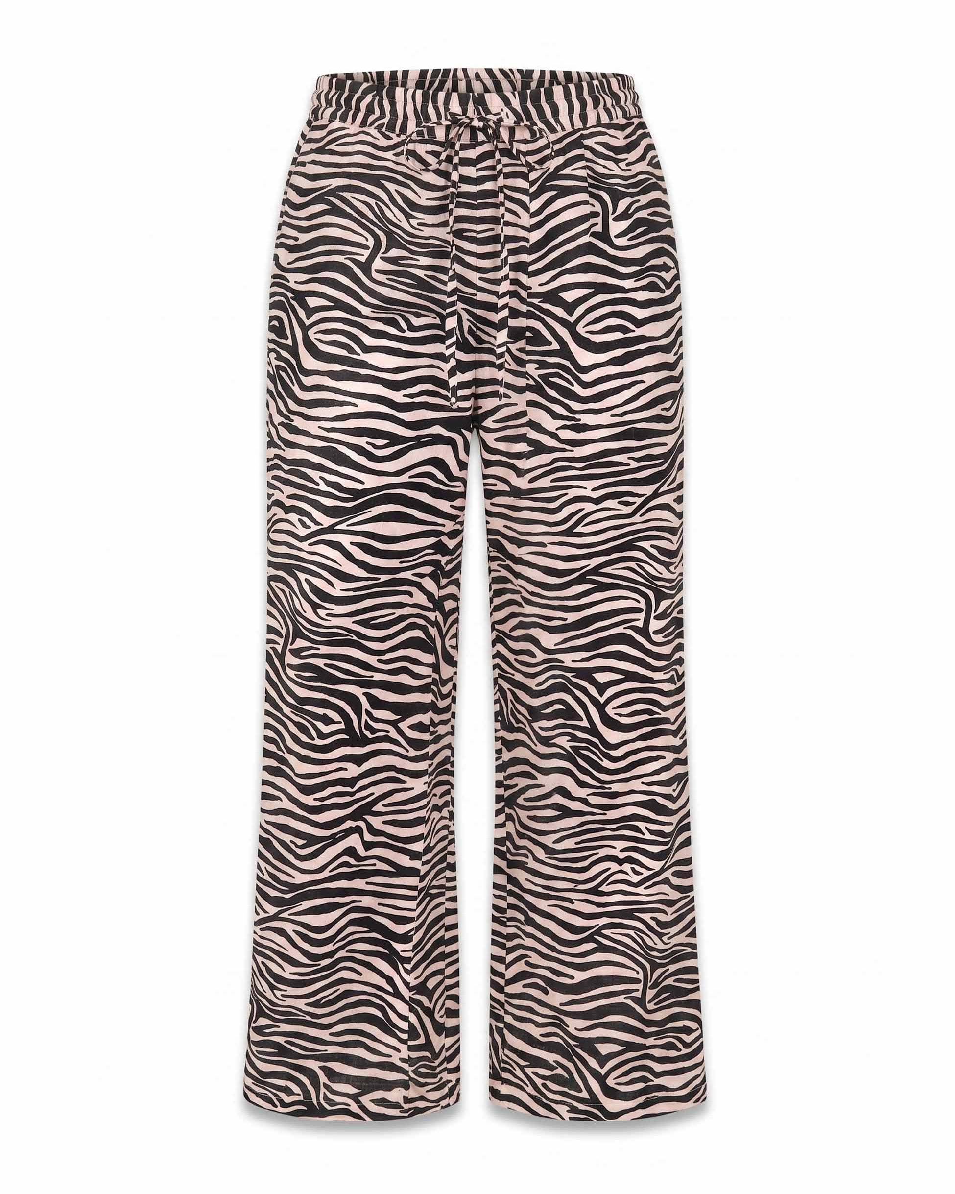 Sasha Linen Pants - Zebra