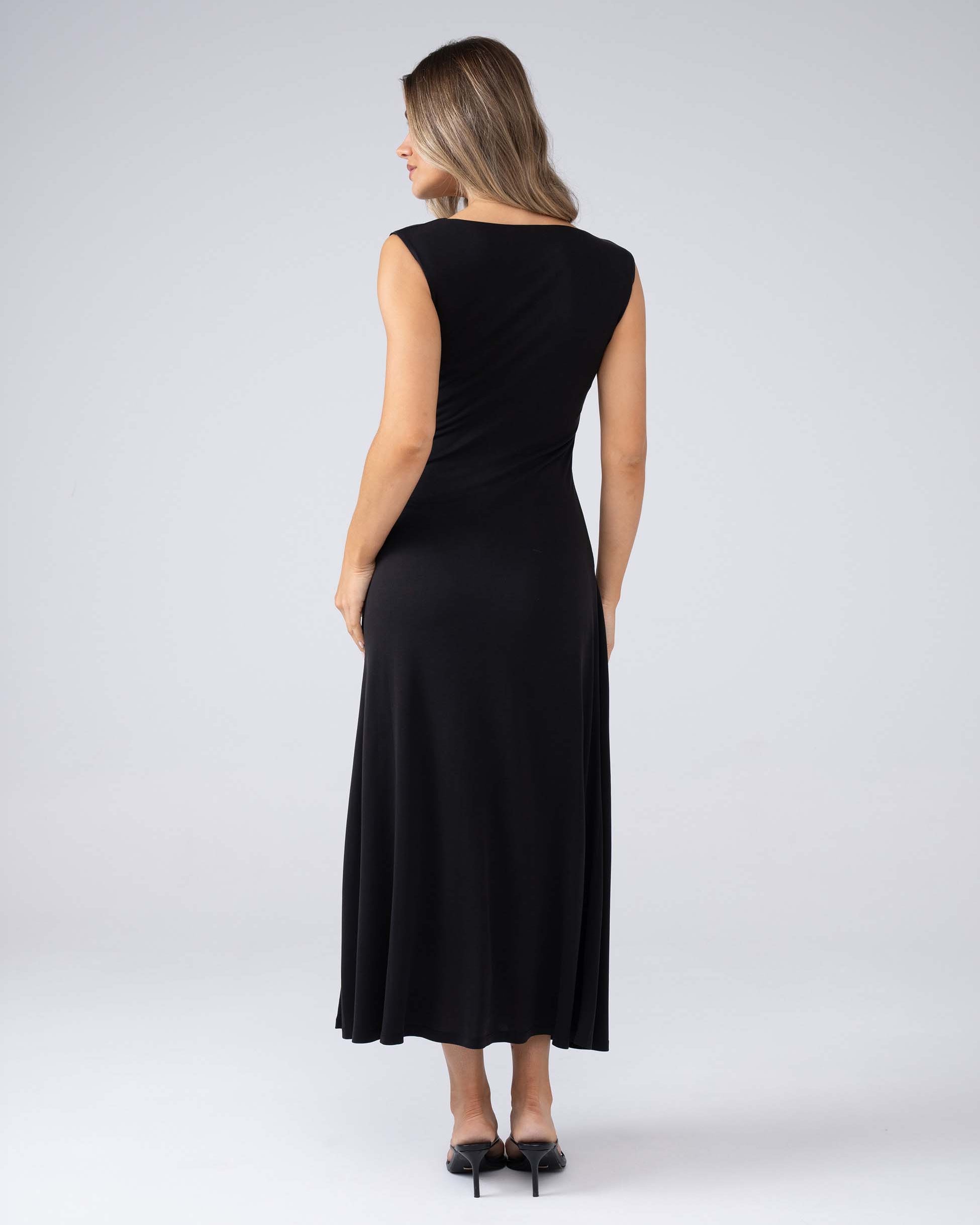 Marcia Gathered Dress - Black