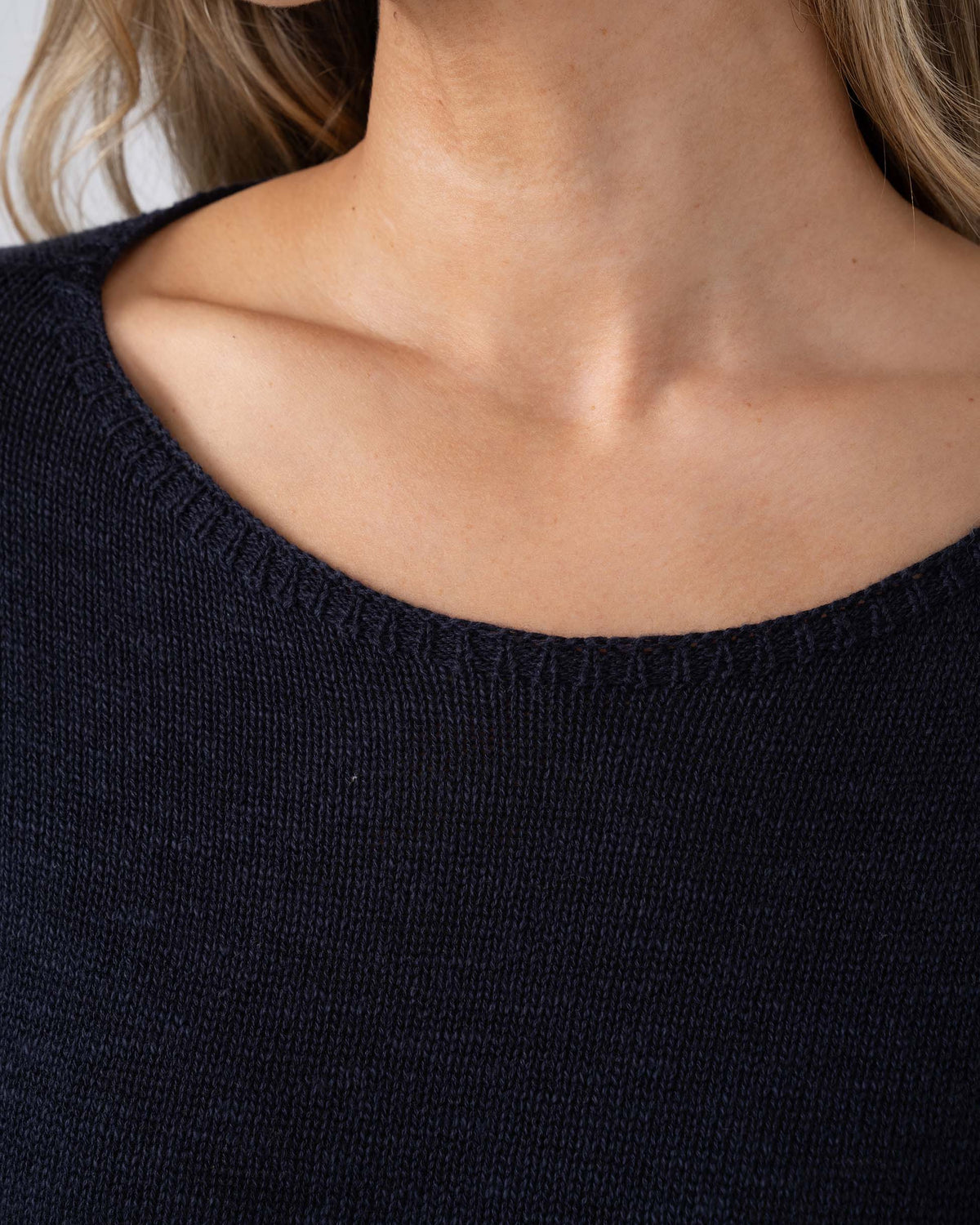 Belle Fine Knit Top - Midnight
