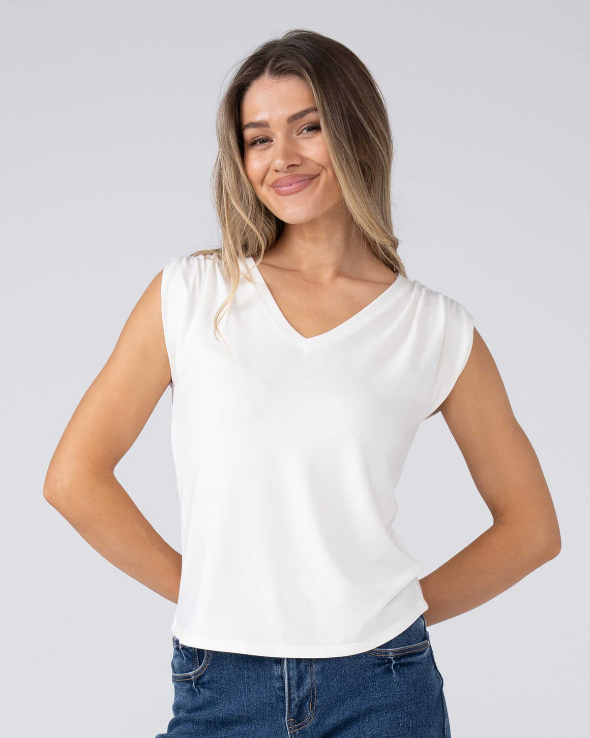 Katya Modal Top - Soft White