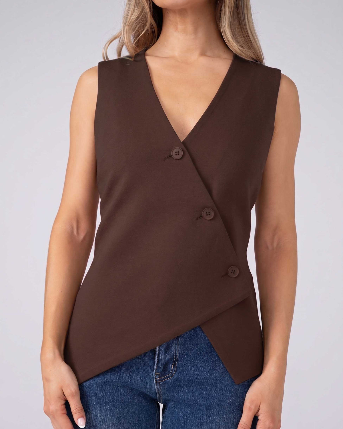 Beck Fitted Waistcoat - Coffee Bean