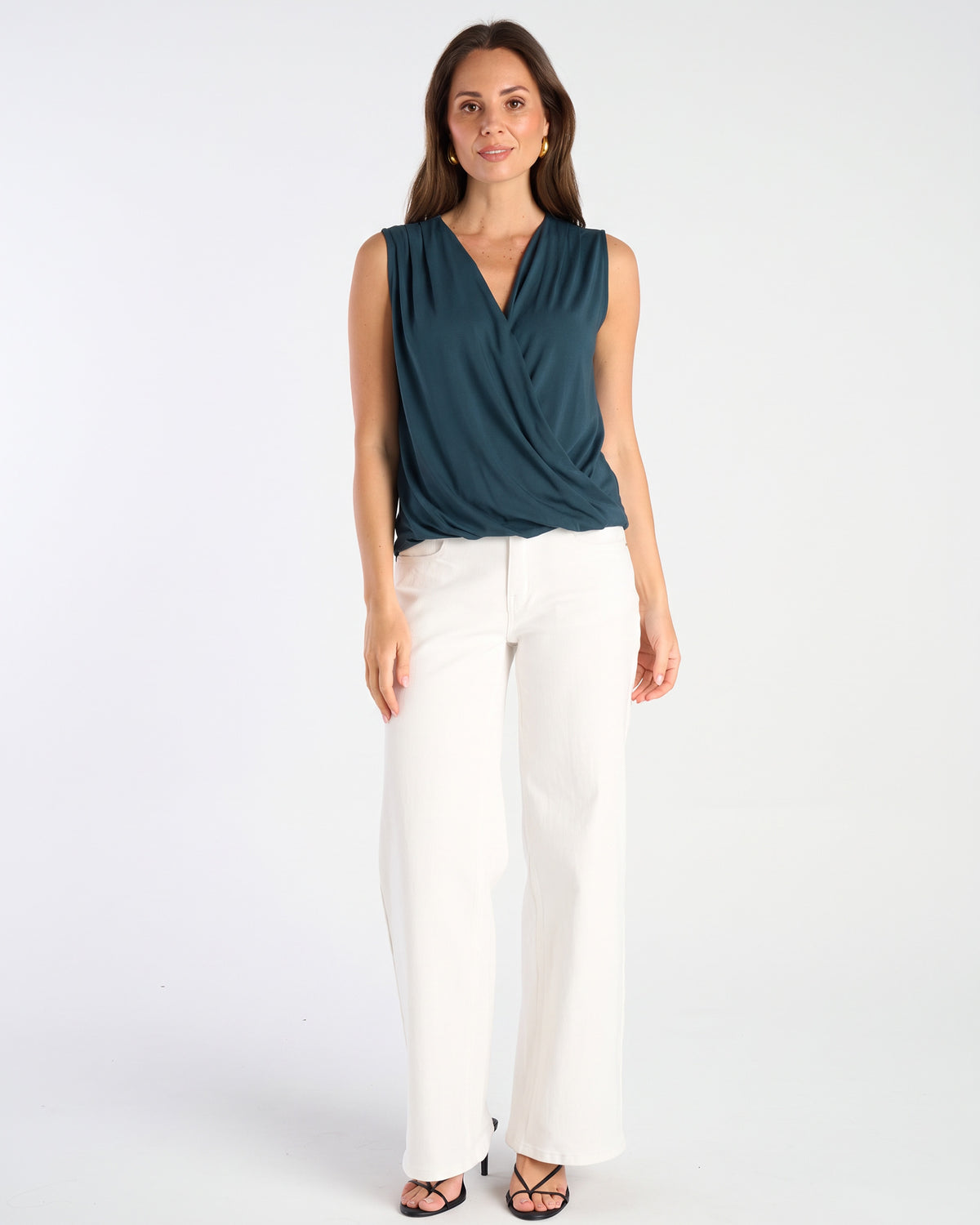 Athena Drape Top - Teal