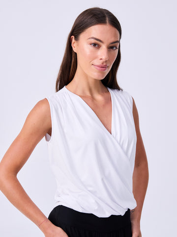 Athena Drape Top - White