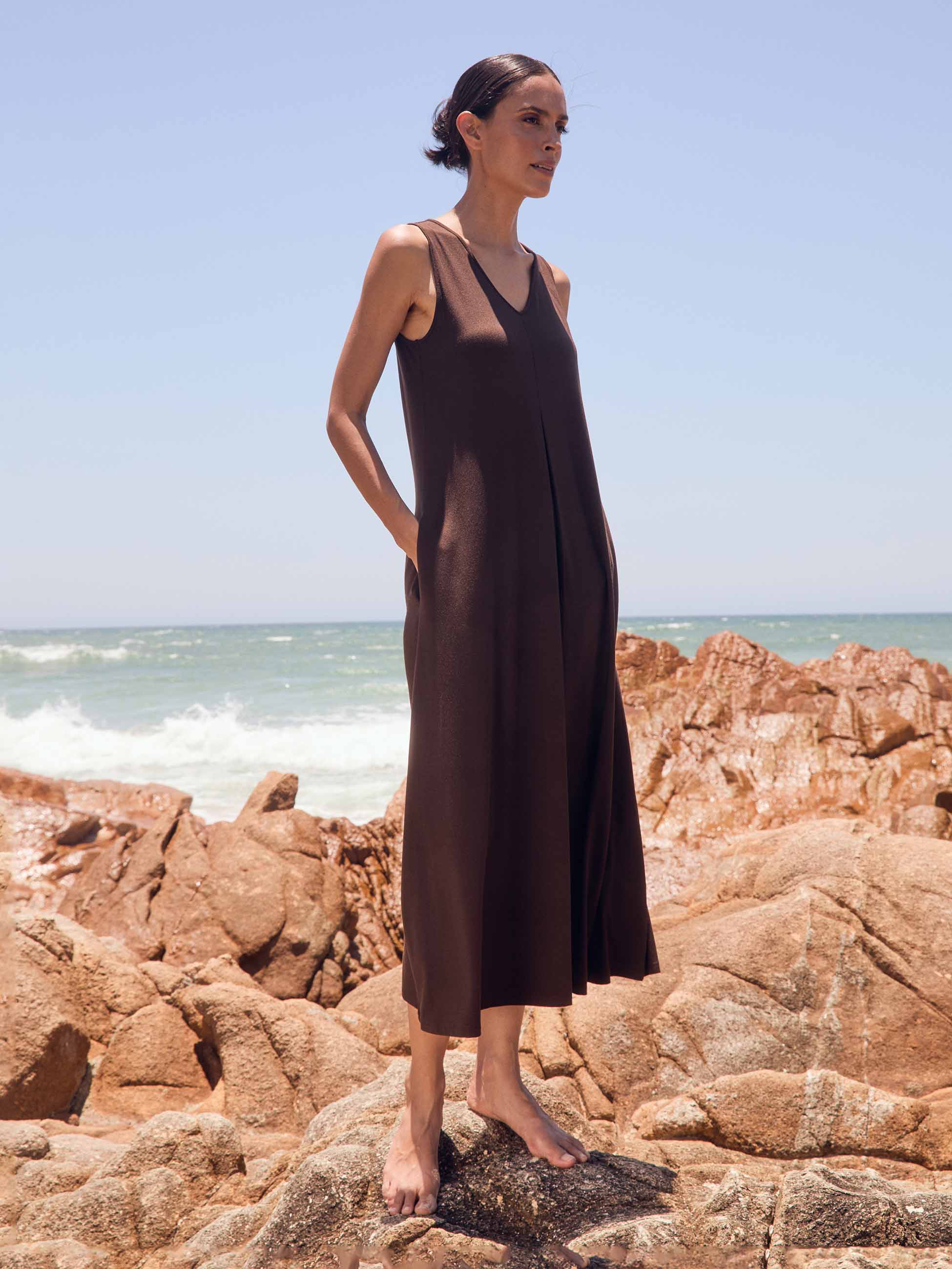 Dione Dress - Coffee Bean