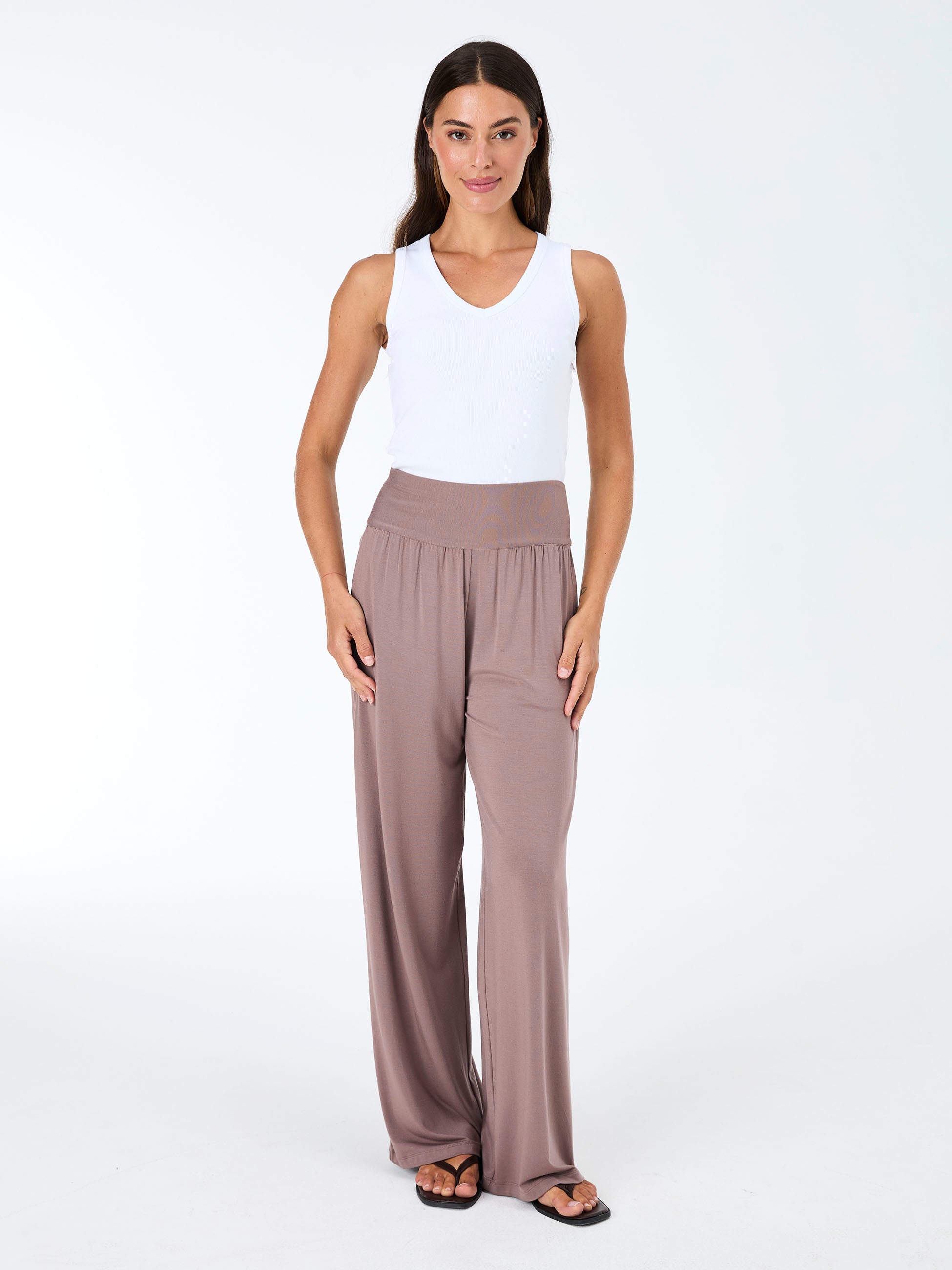Nomad Modal Wide Leg Pant - Taupe