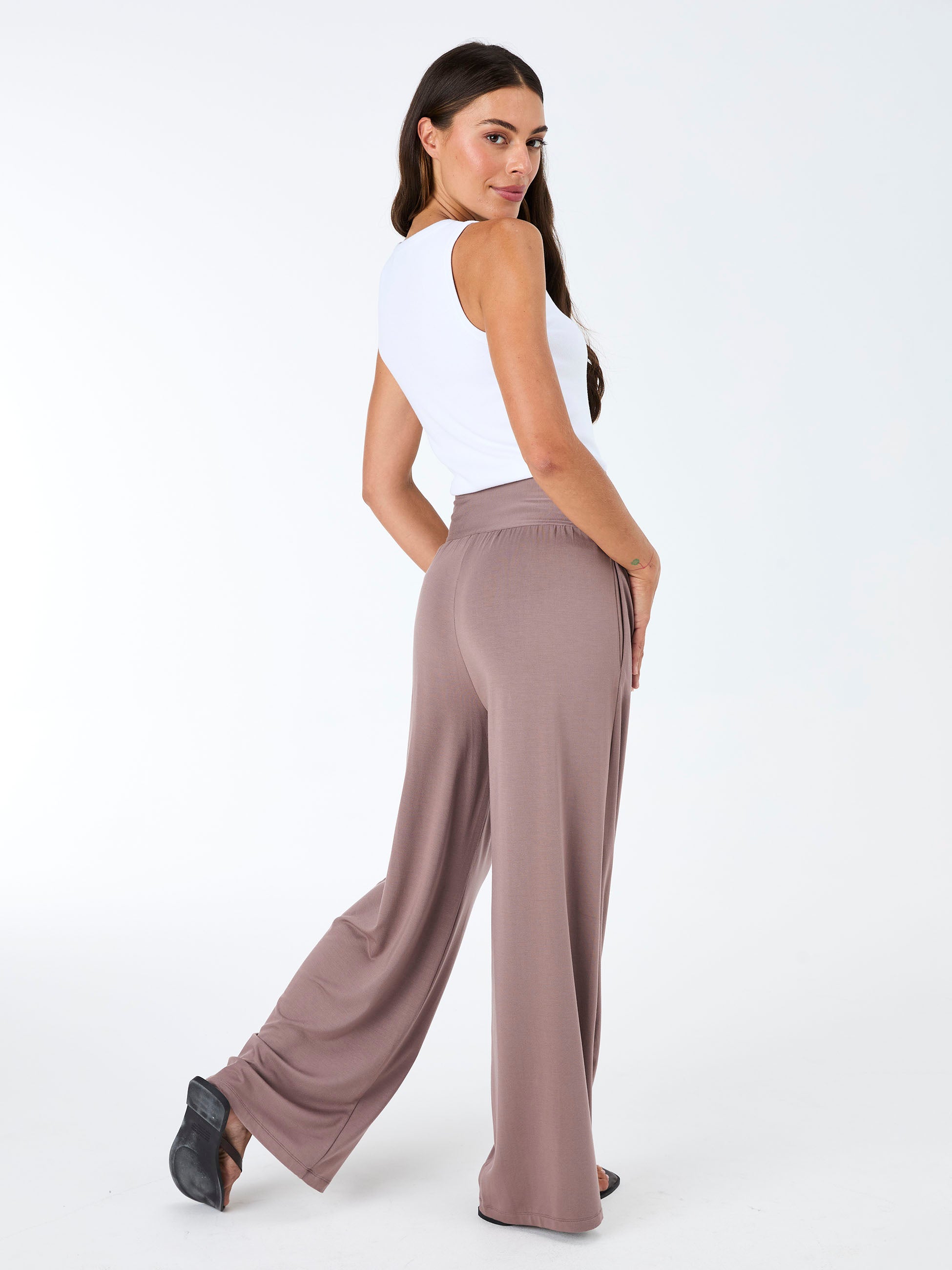 Nomad Modal Wide Leg Pant - Taupe