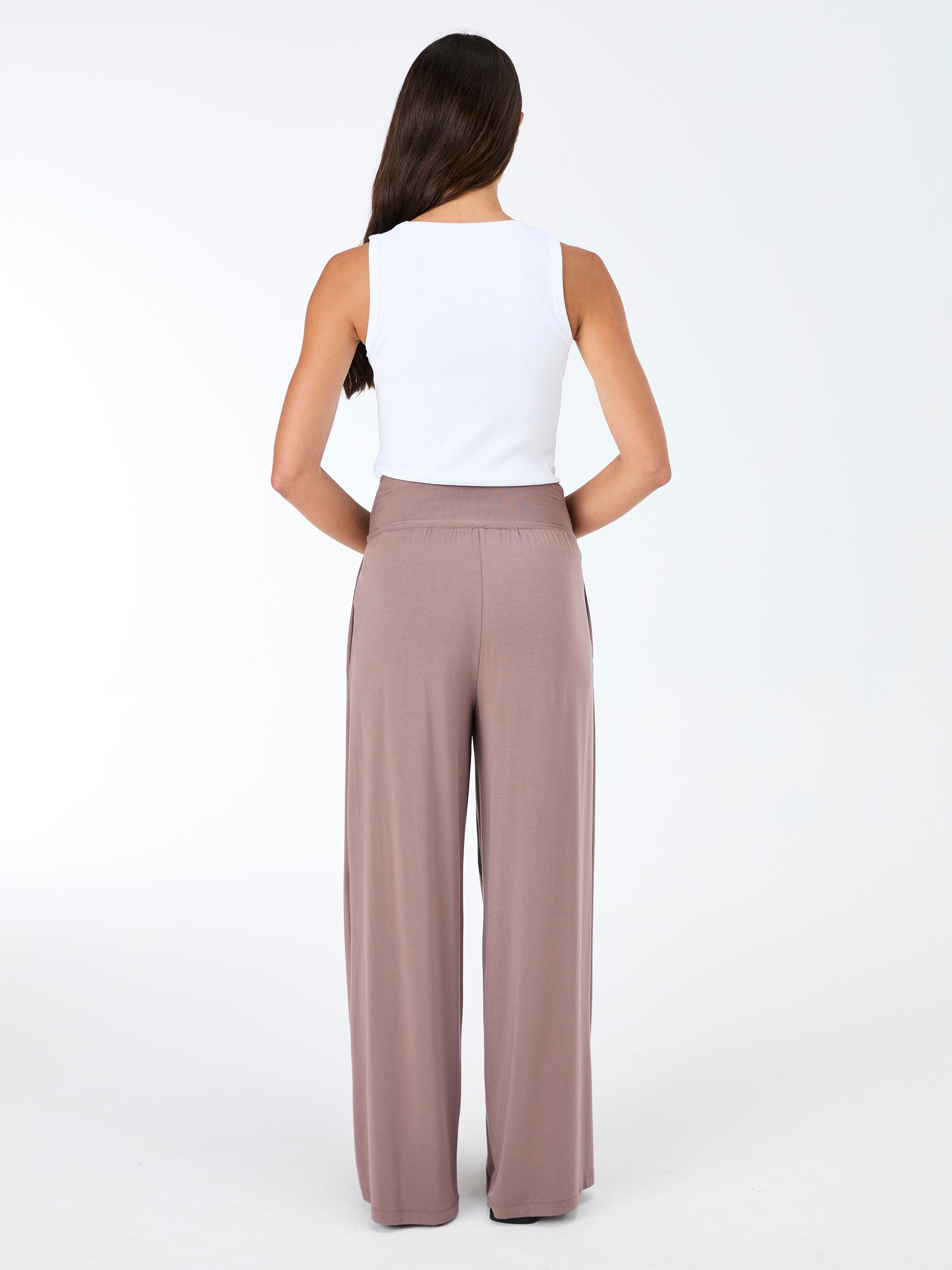 Nomad Modal Wide Leg Pant - Taupe