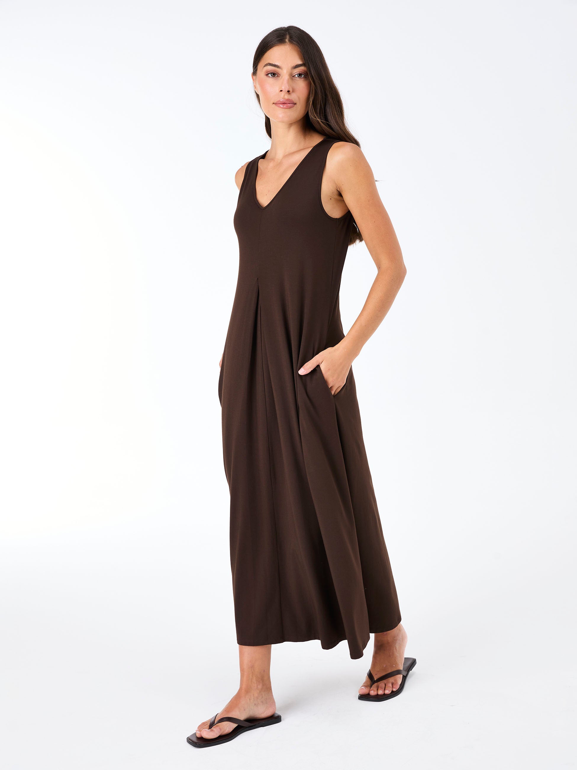 Dione Dress - Coffee Bean