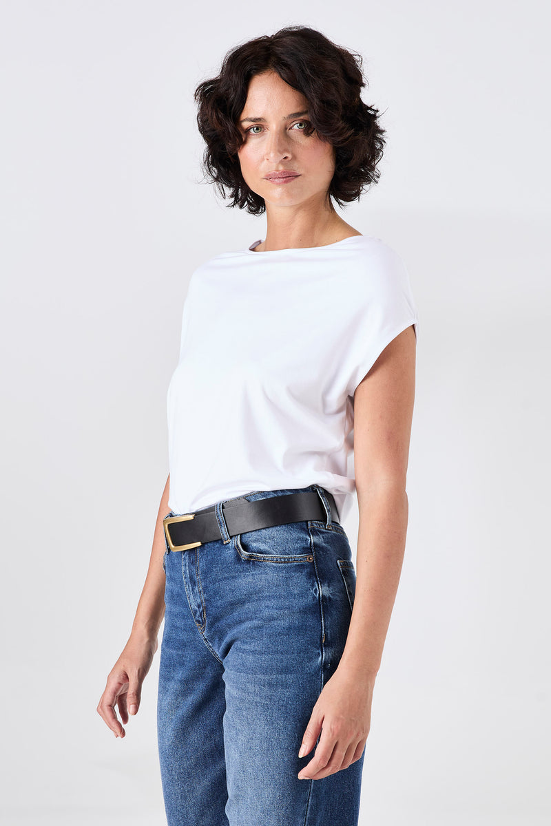 Modal Luxe Layer Tee - White