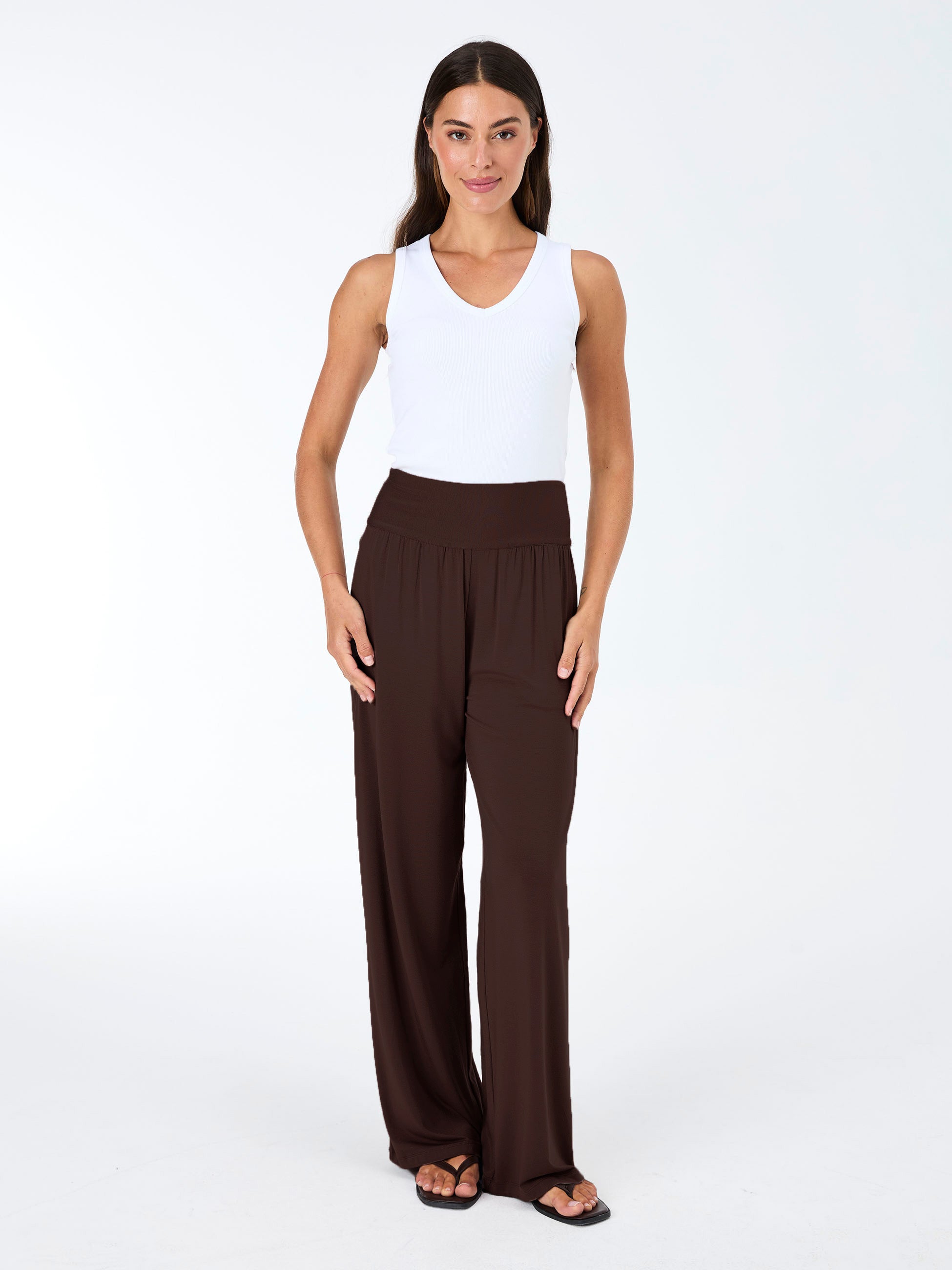 Nomad Modal Wide Leg Pant - Coffee Bean