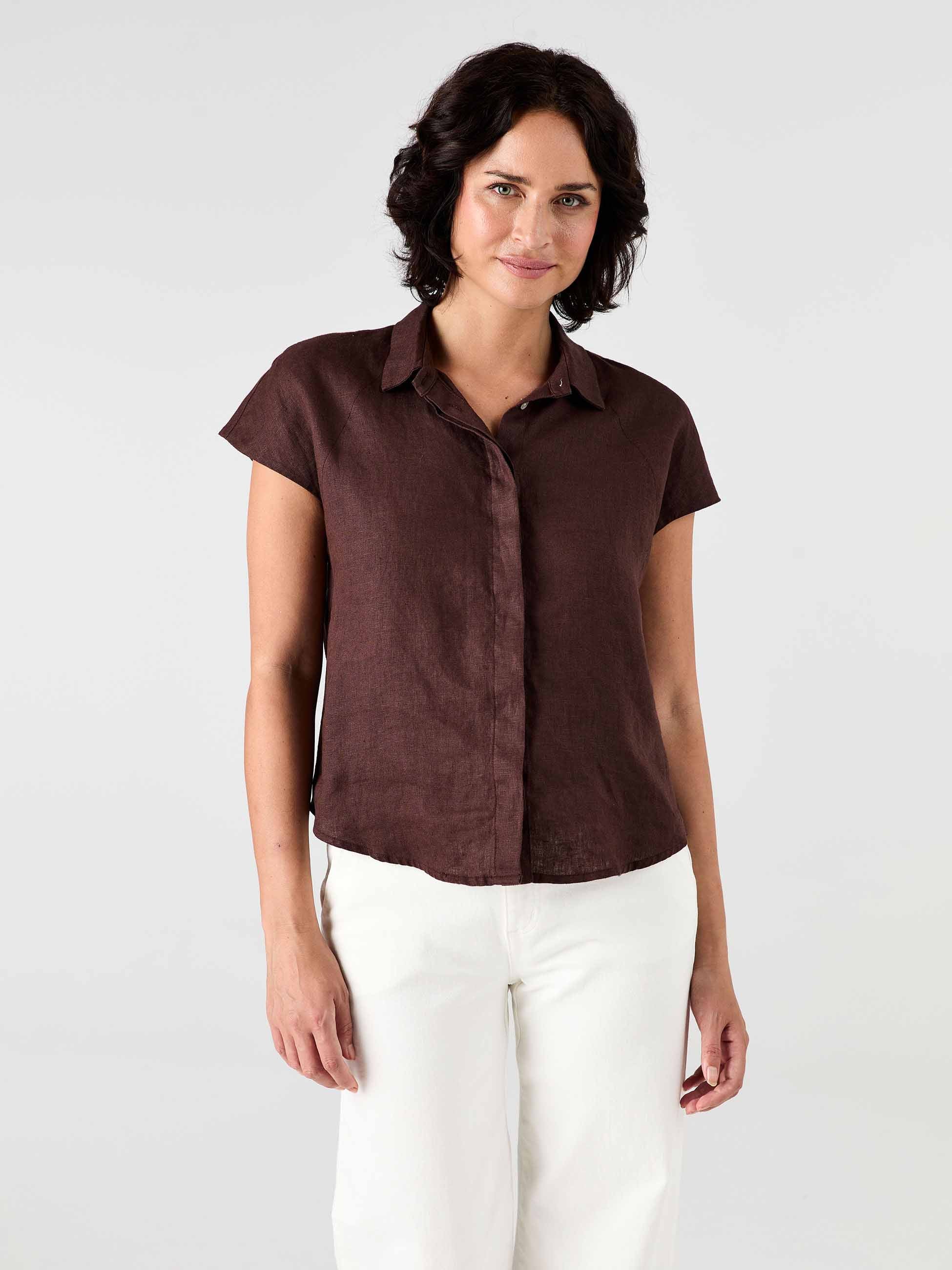 Laurel Linen Shirt - Mocha