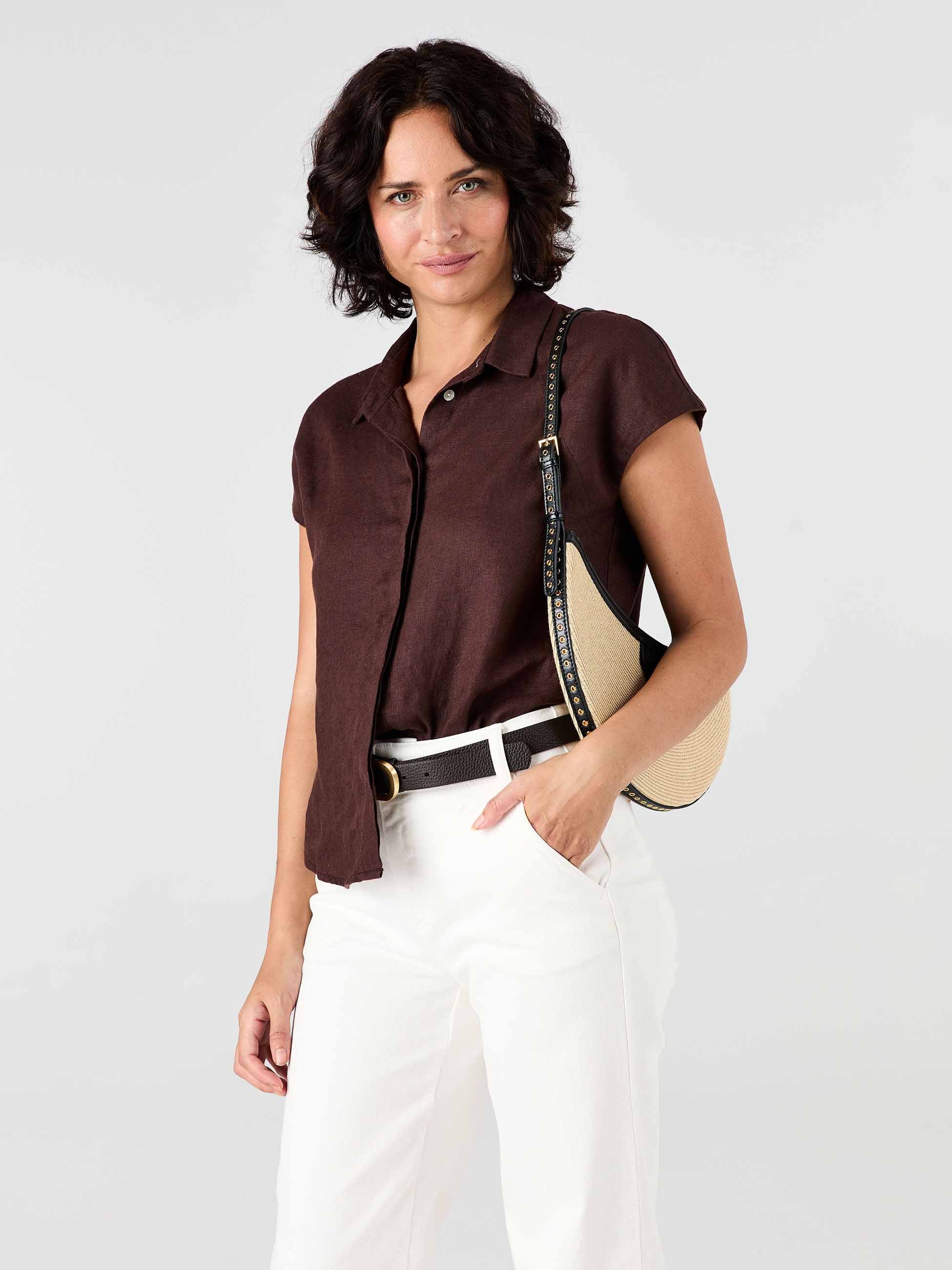 Laurel Linen Shirt - Mocha
