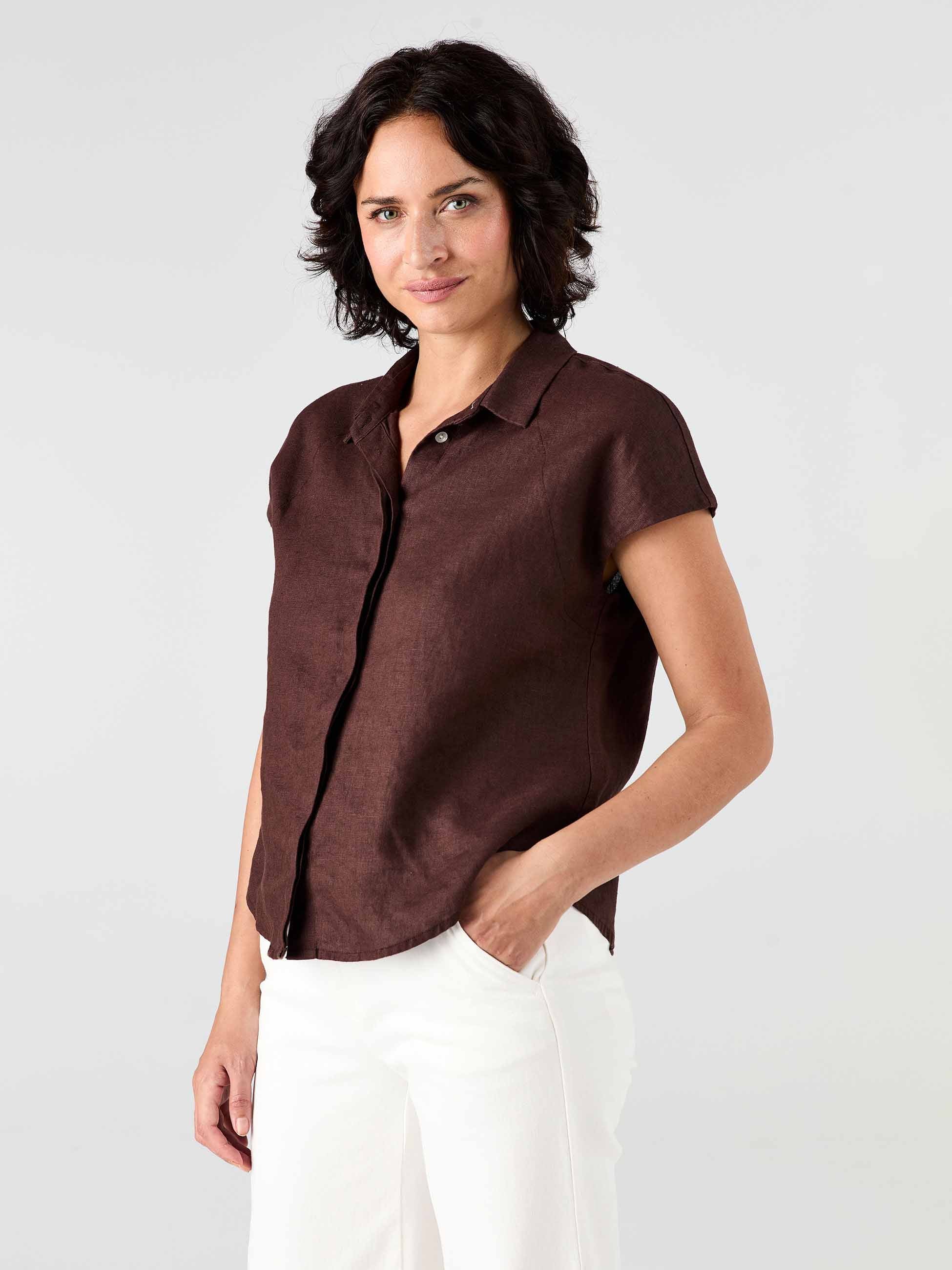 Laurel Linen Shirt - Mocha