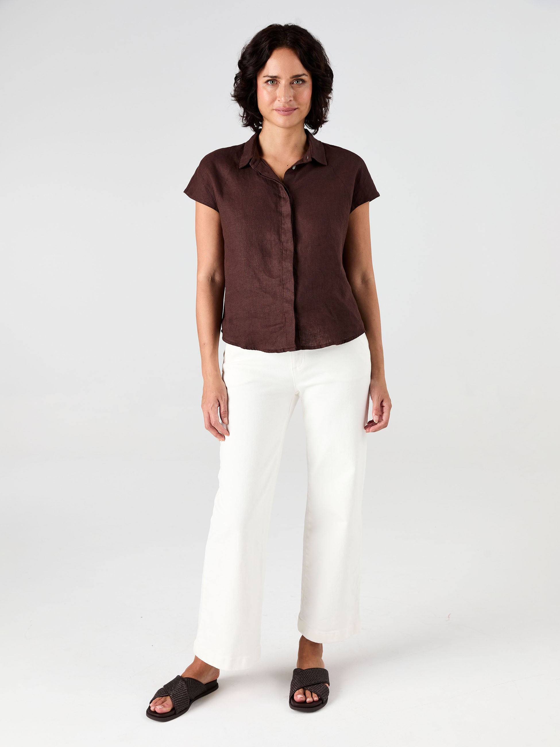 Laurel Linen Shirt - Mocha