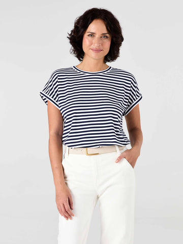 Jessica Relaxed Tee - Navy