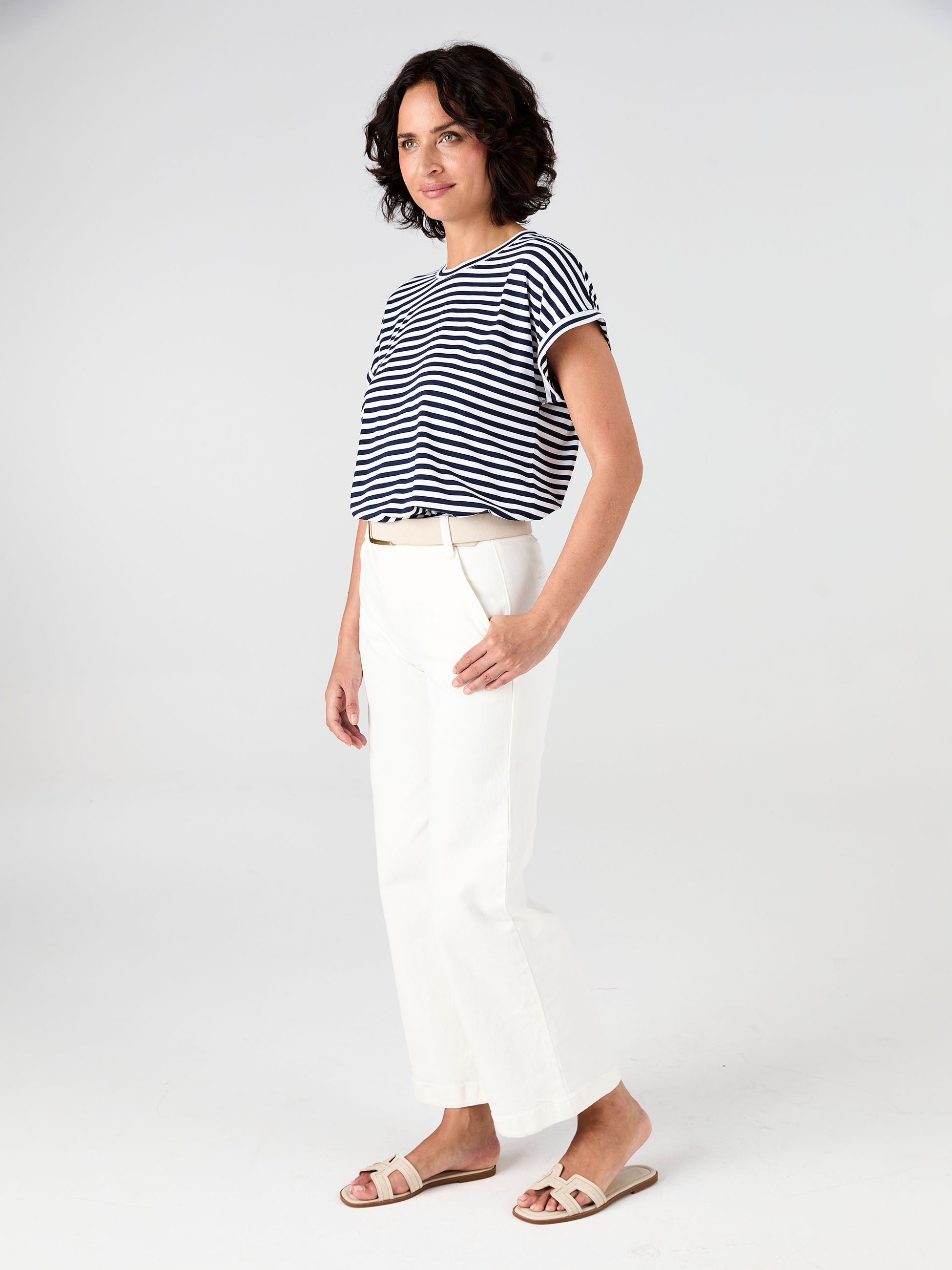 Jessica Oversized Tee - Navy