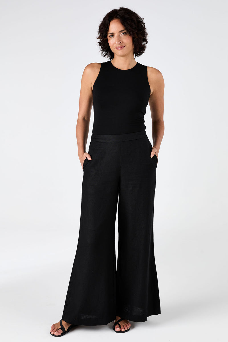 Laurel Linen Pant - Black