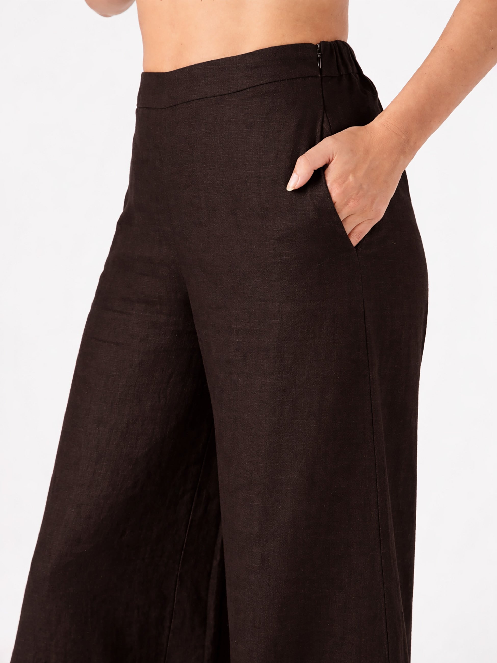 Laurel Linen Pant - Mocha